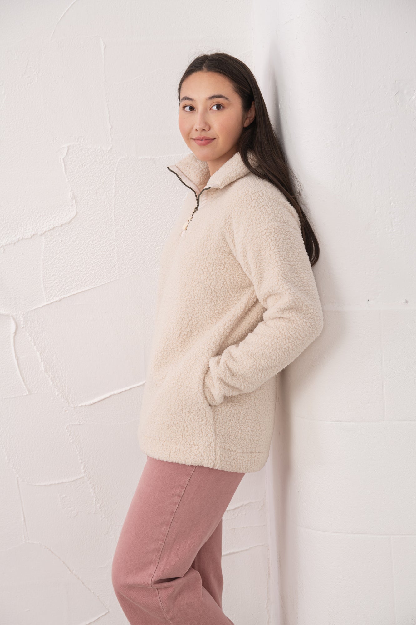 Bay Sherpa Fleece - Cream - Lighthouse