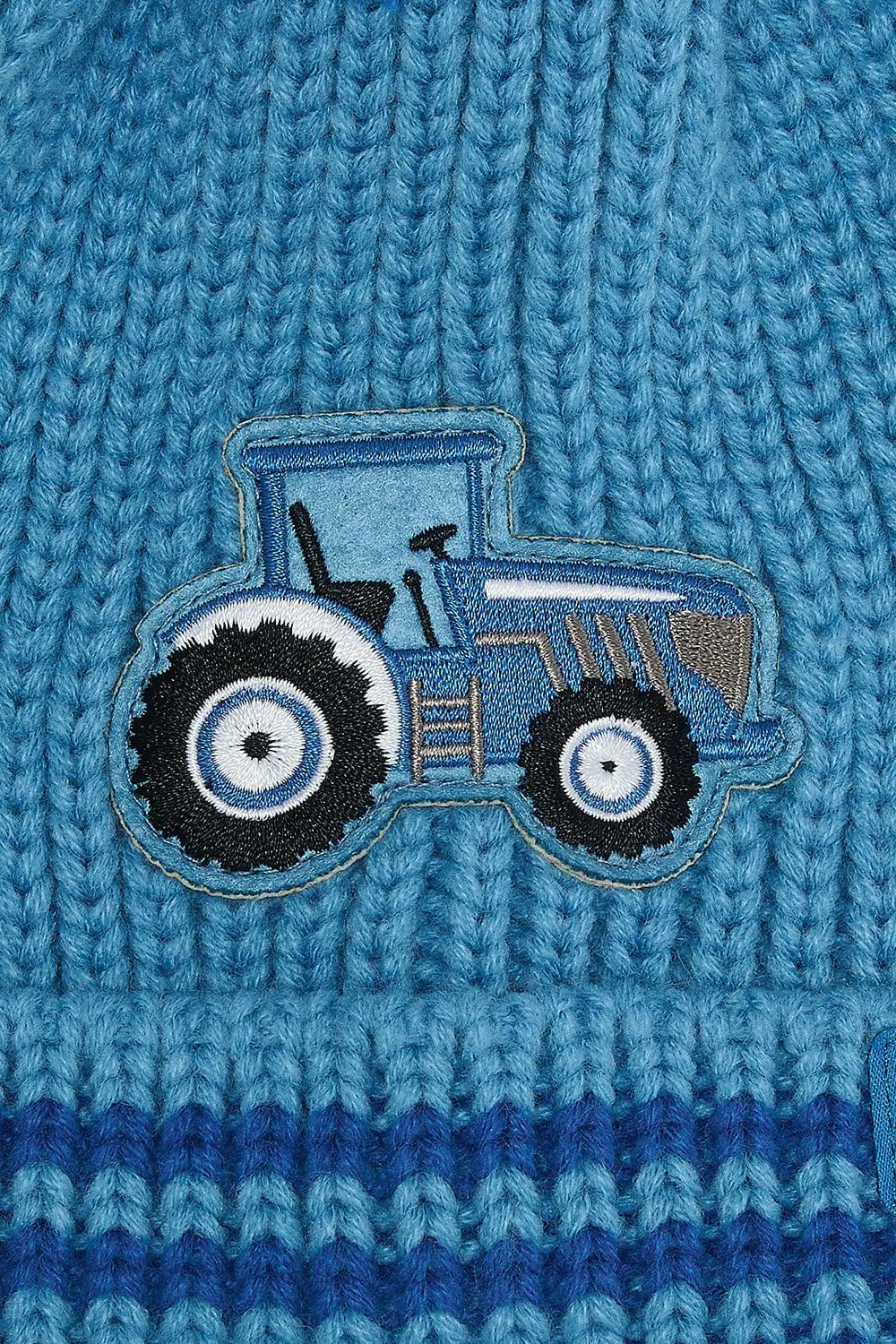 Bobbie Bobble Hat - Blue Tractor-Lighthouse