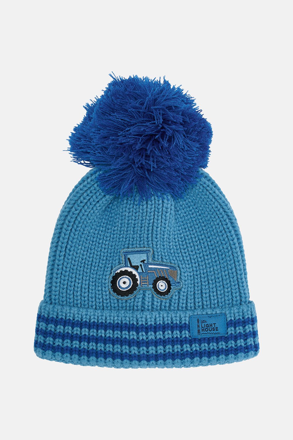 Bobbie Bobble Hat - Blue Tractor-Lighthouse