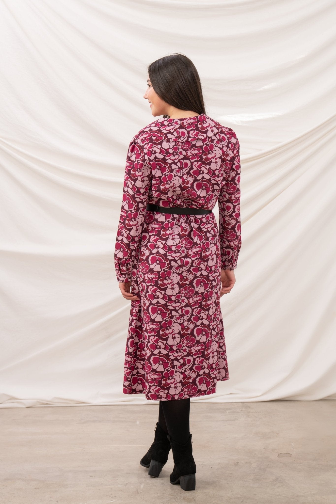 Bryony Dress - Cranberry Floral - Lighthouse