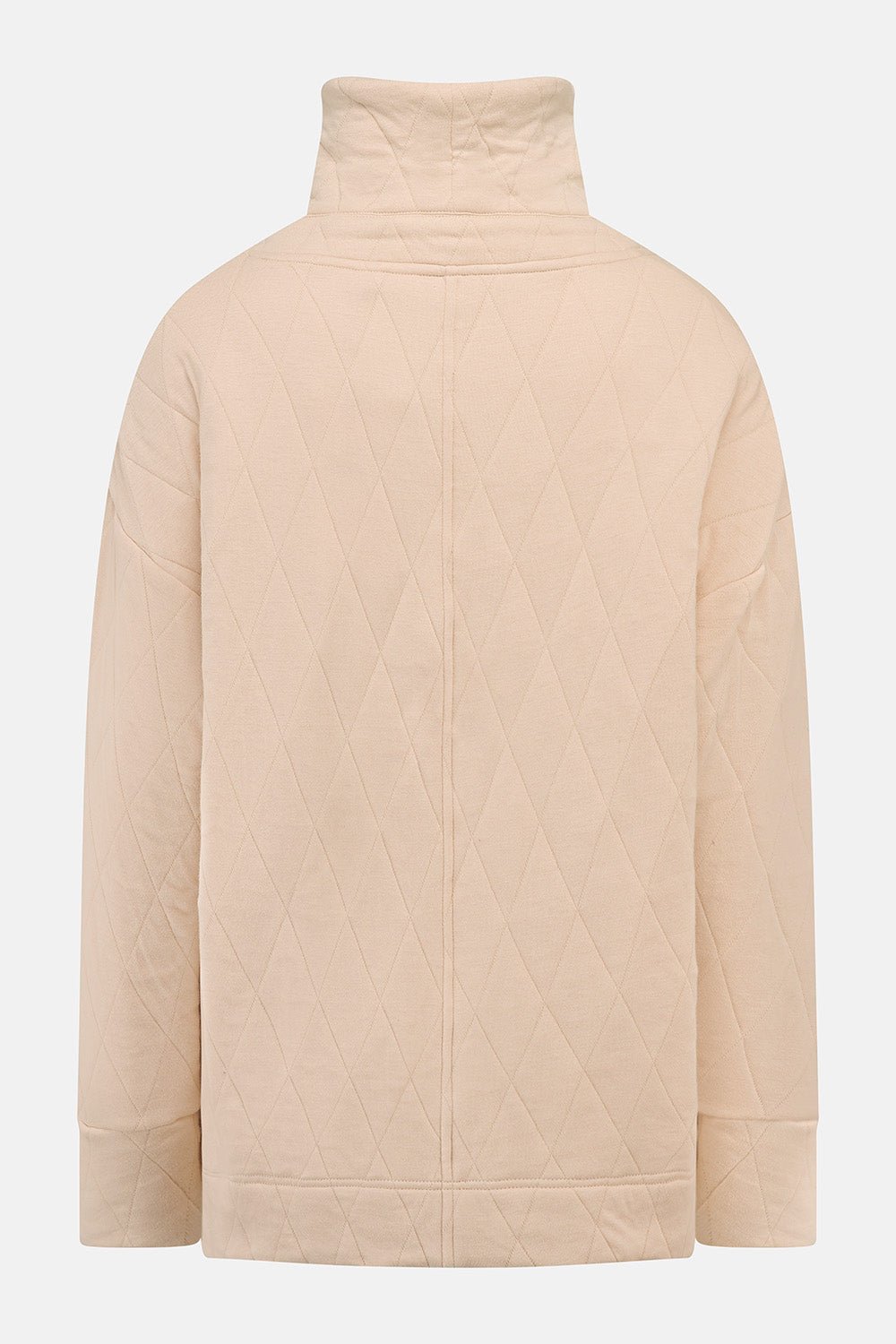 Cameron Quilted Quarter Zip - Irish Cream-Lighthouse