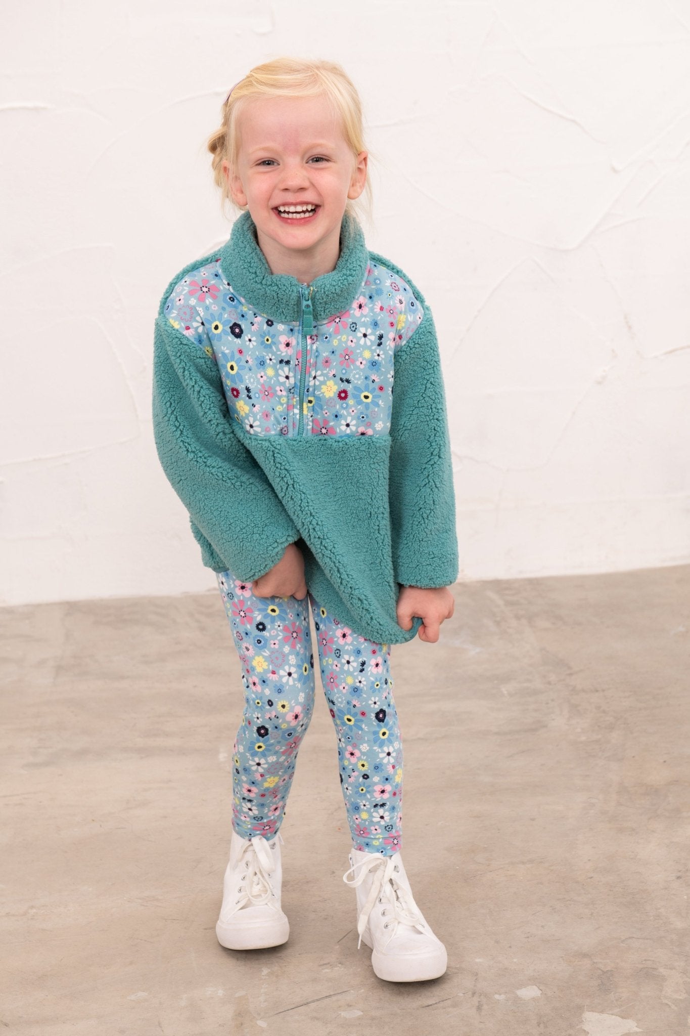 Cassie Fleece - Teal-Lighthouse
