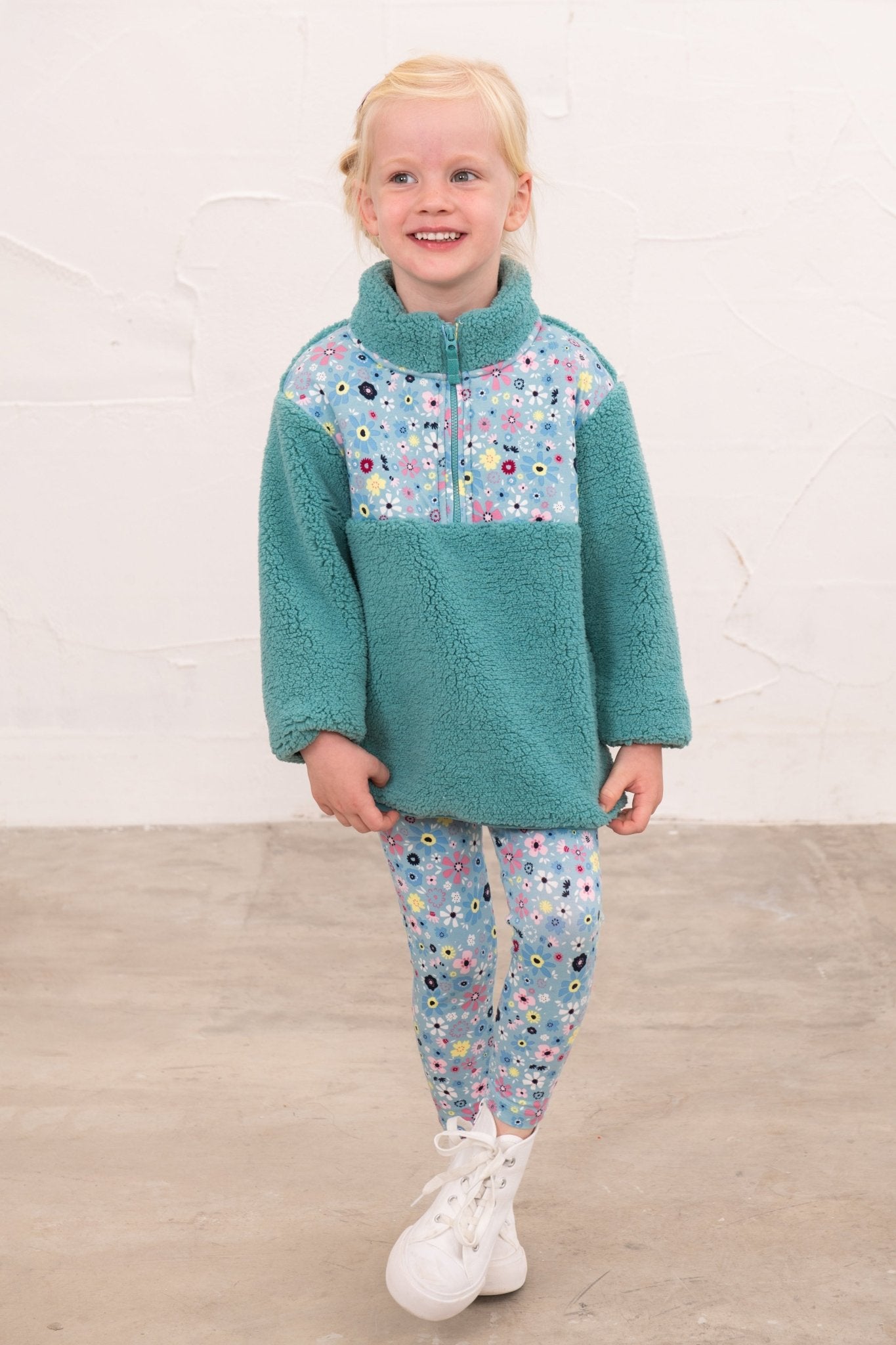 Cassie Fleece - Teal-Lighthouse