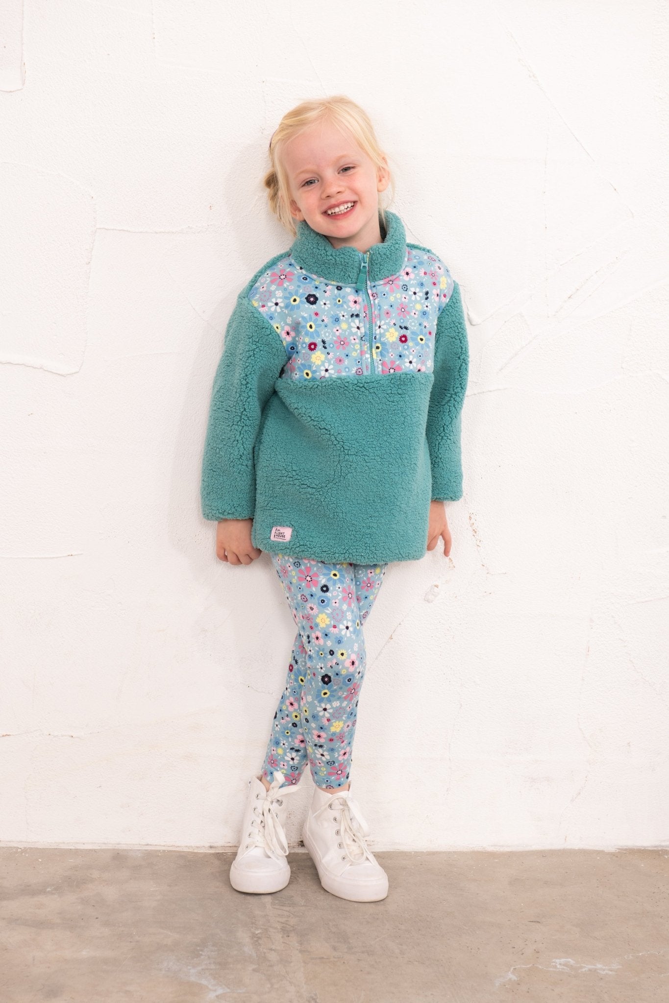 Cassie Fleece - Teal-Lighthouse