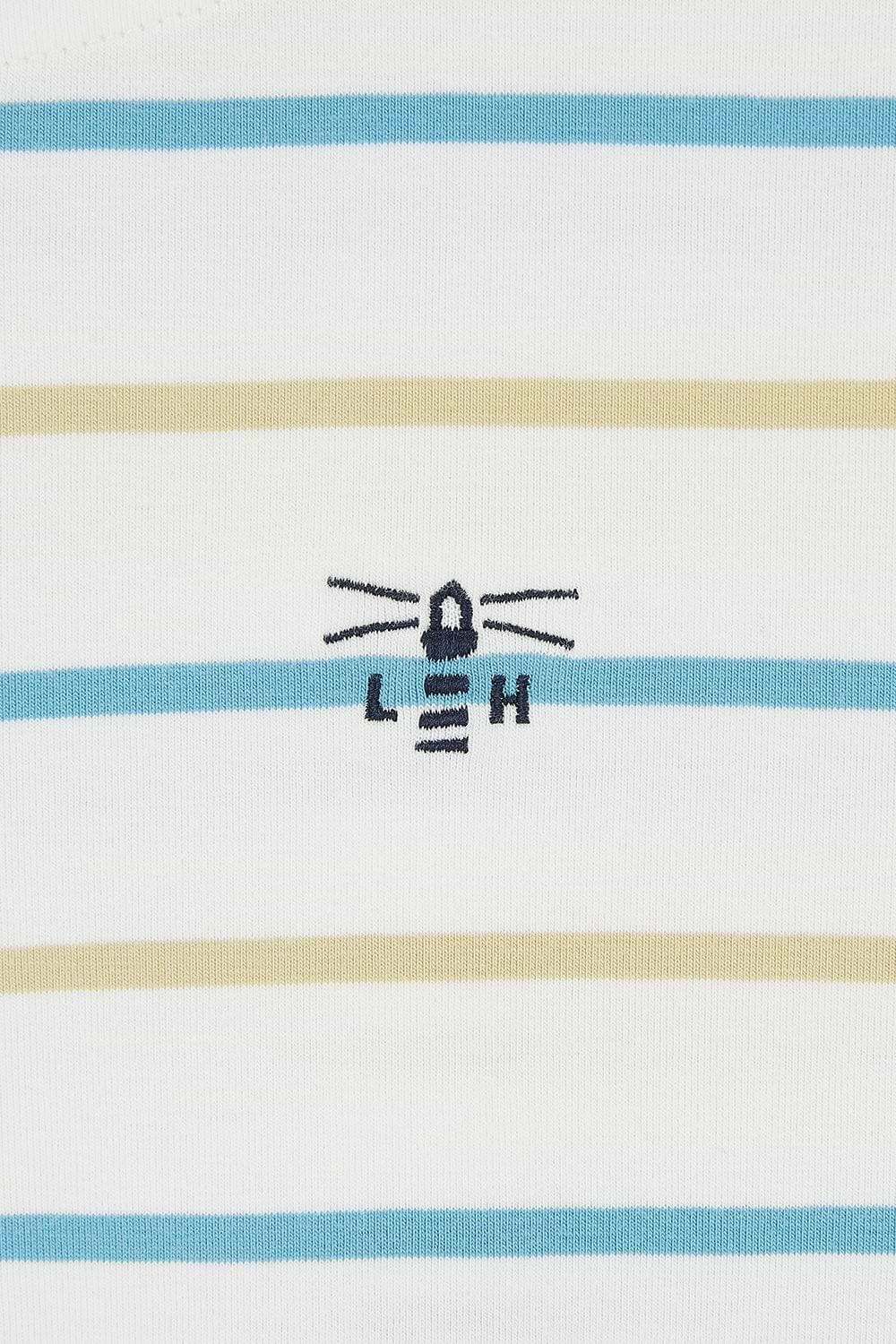Causeway Breton Top - Blue Clay Stripe - Lighthouse