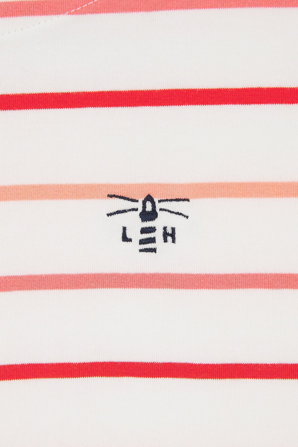 Causeway Breton Top - Coral Poppy Stripe - Lighthouse