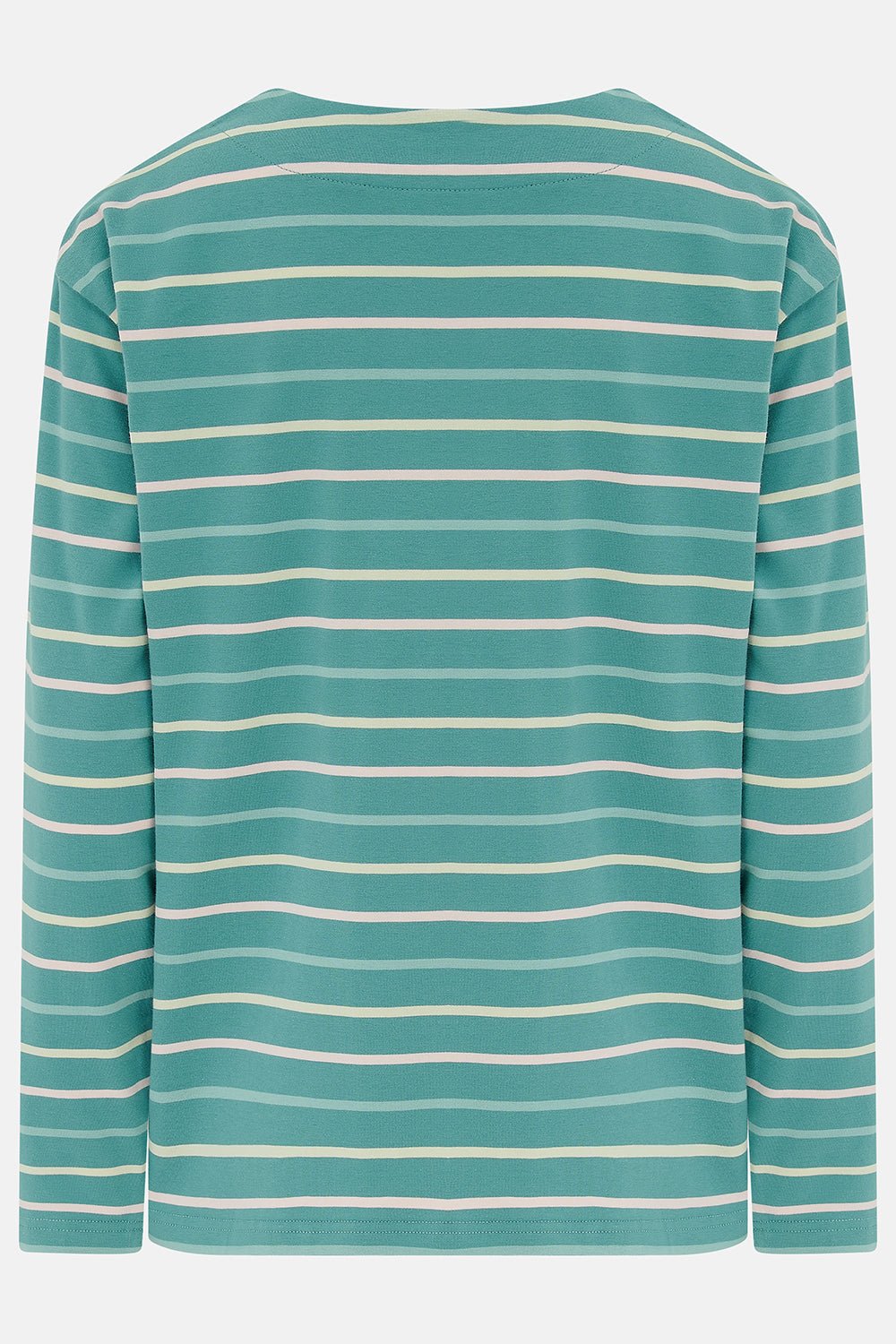 Causeway Breton Top - Duck Egg Pink Stripe-Lighthouse