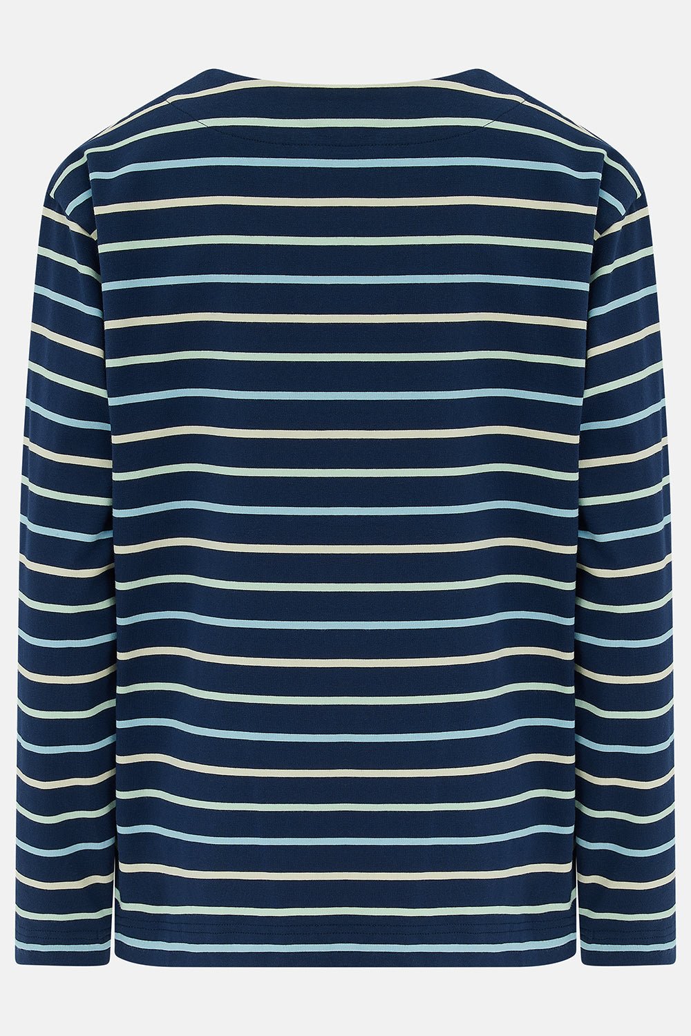 Causeway Breton Top - Navy Sage Blue Stripe-Lighthouse