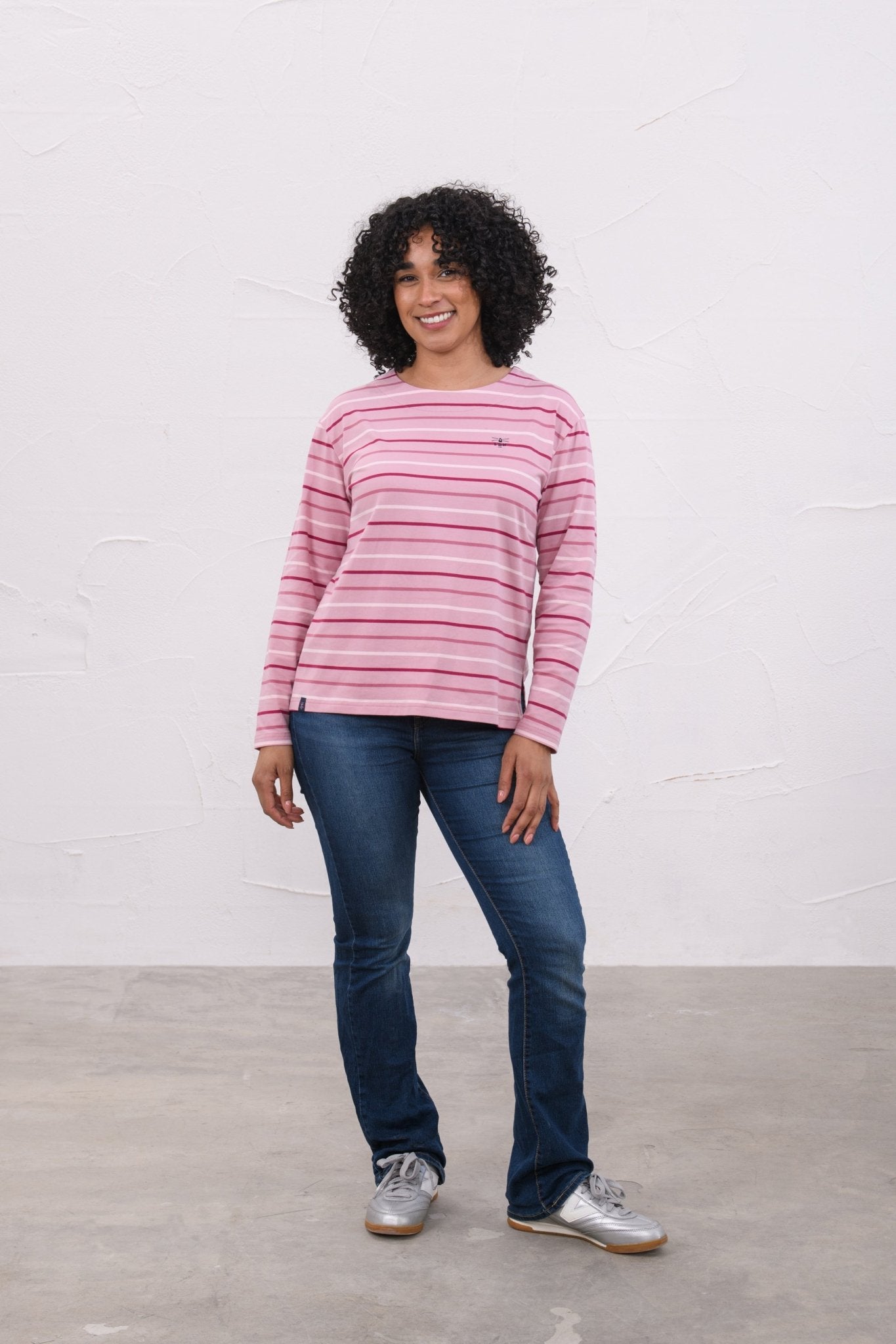 Causeway Breton Top - Wild Rose Pink Berry Stripe-Lighthouse