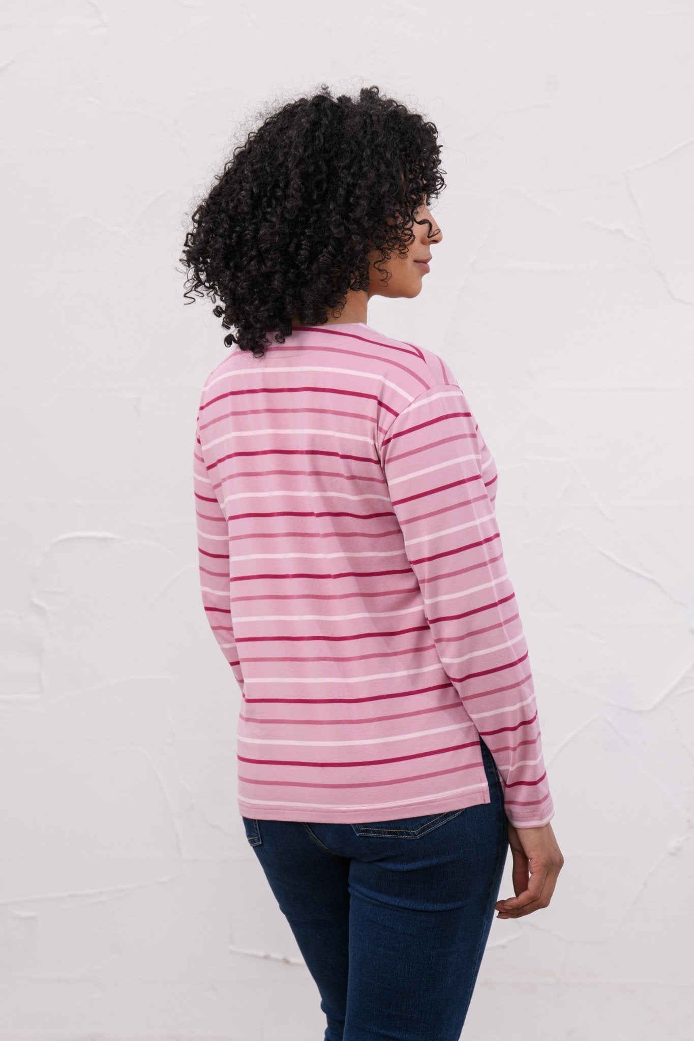 Causeway Breton Top - Wild Rose Pink Berry Stripe-Lighthouse