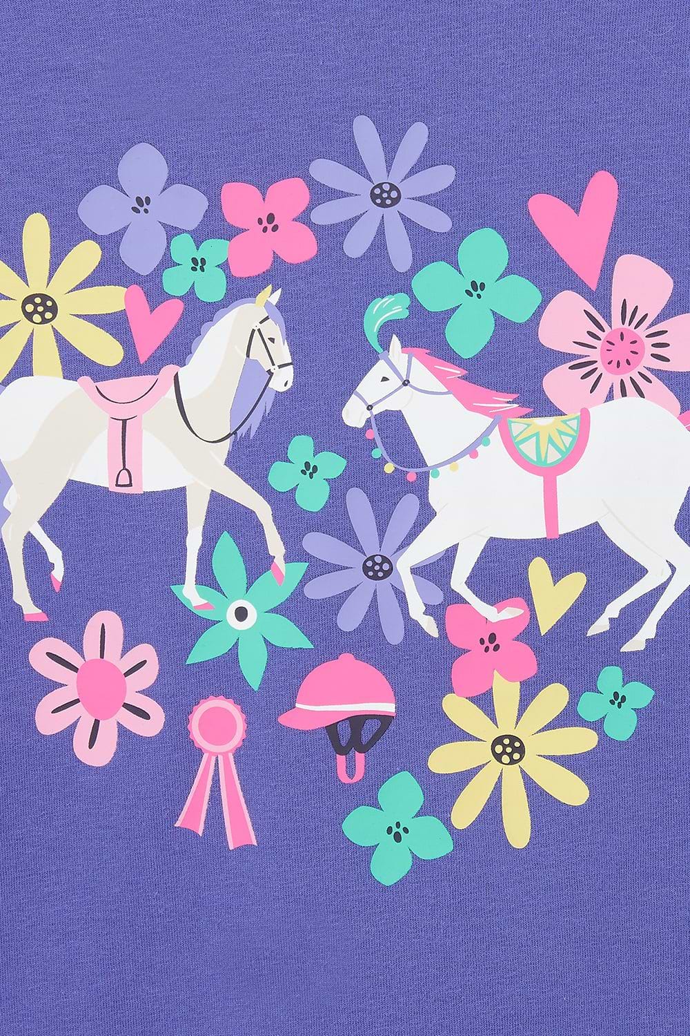Causeway Top - Horse Print - Lighthouse