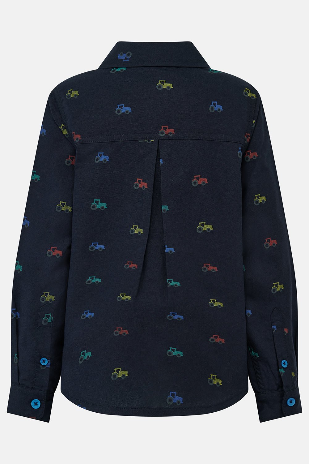 Charlie Shirt - Navy Tractor Print-Lighthouse