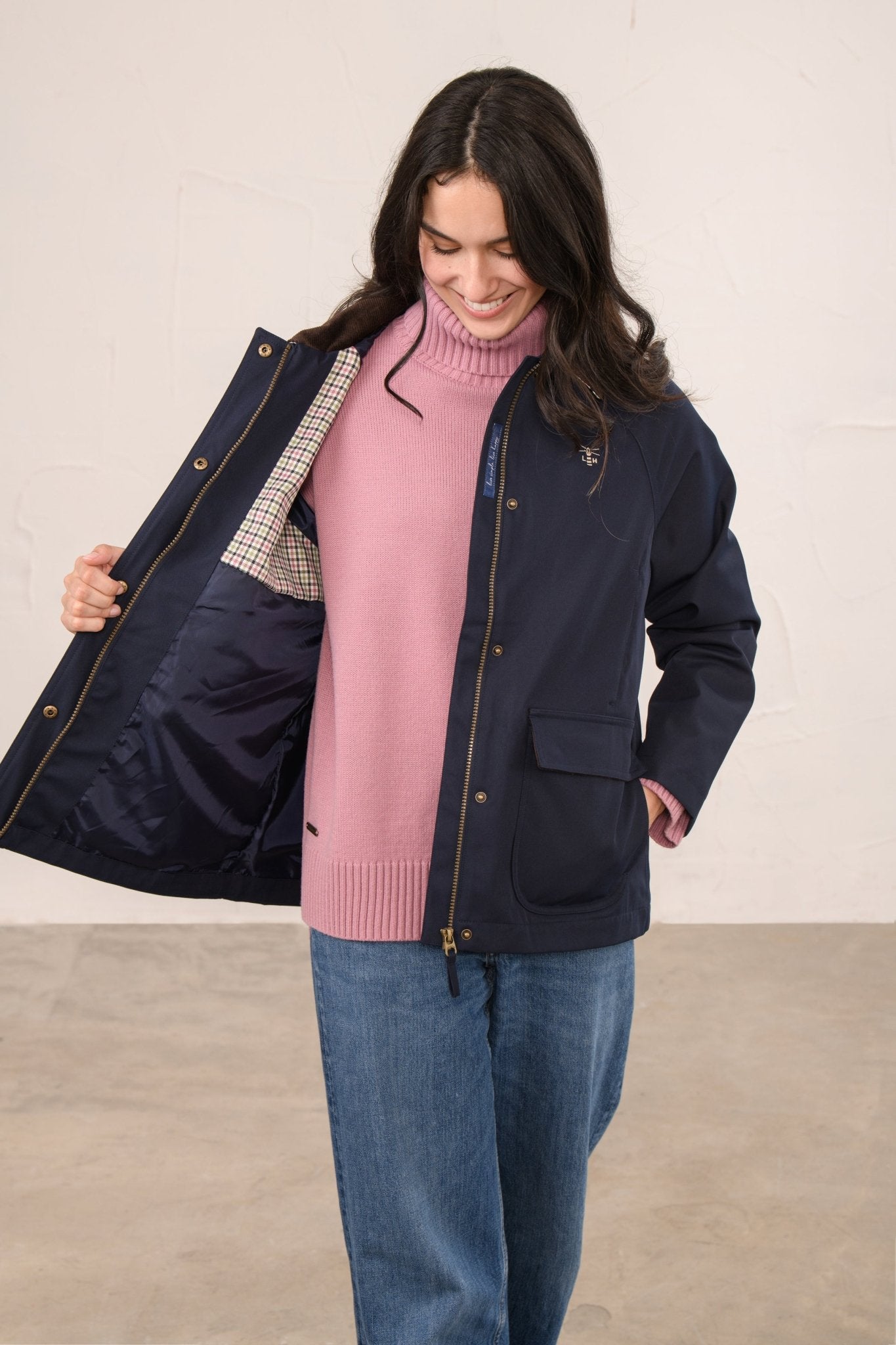 Devon Raincoat - Navy-Lighthouse