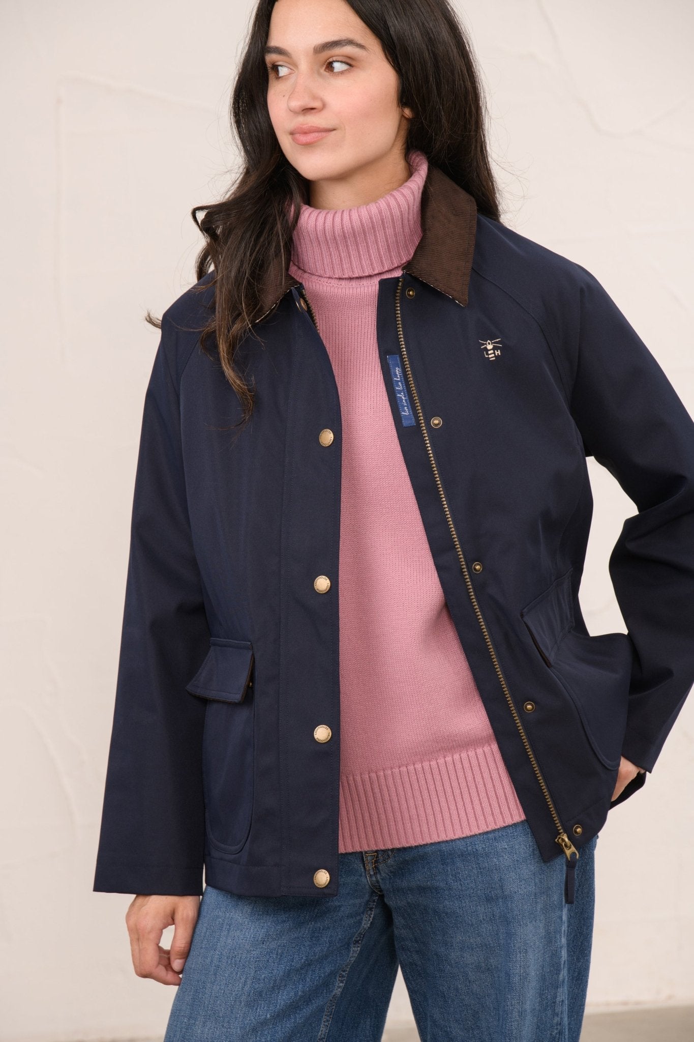 Devon Raincoat - Navy-Lighthouse