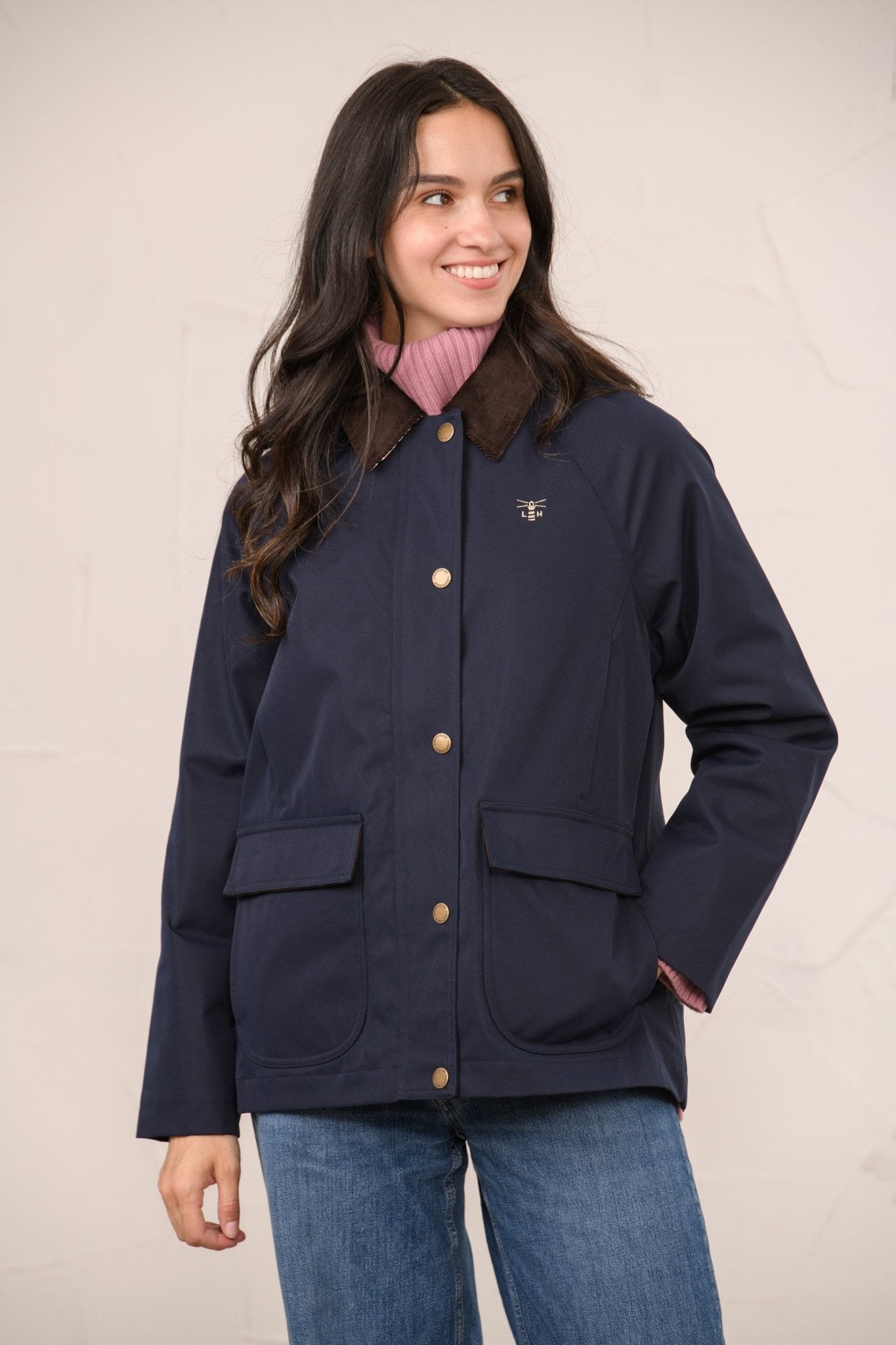 Devon Raincoat - Navy-Lighthouse