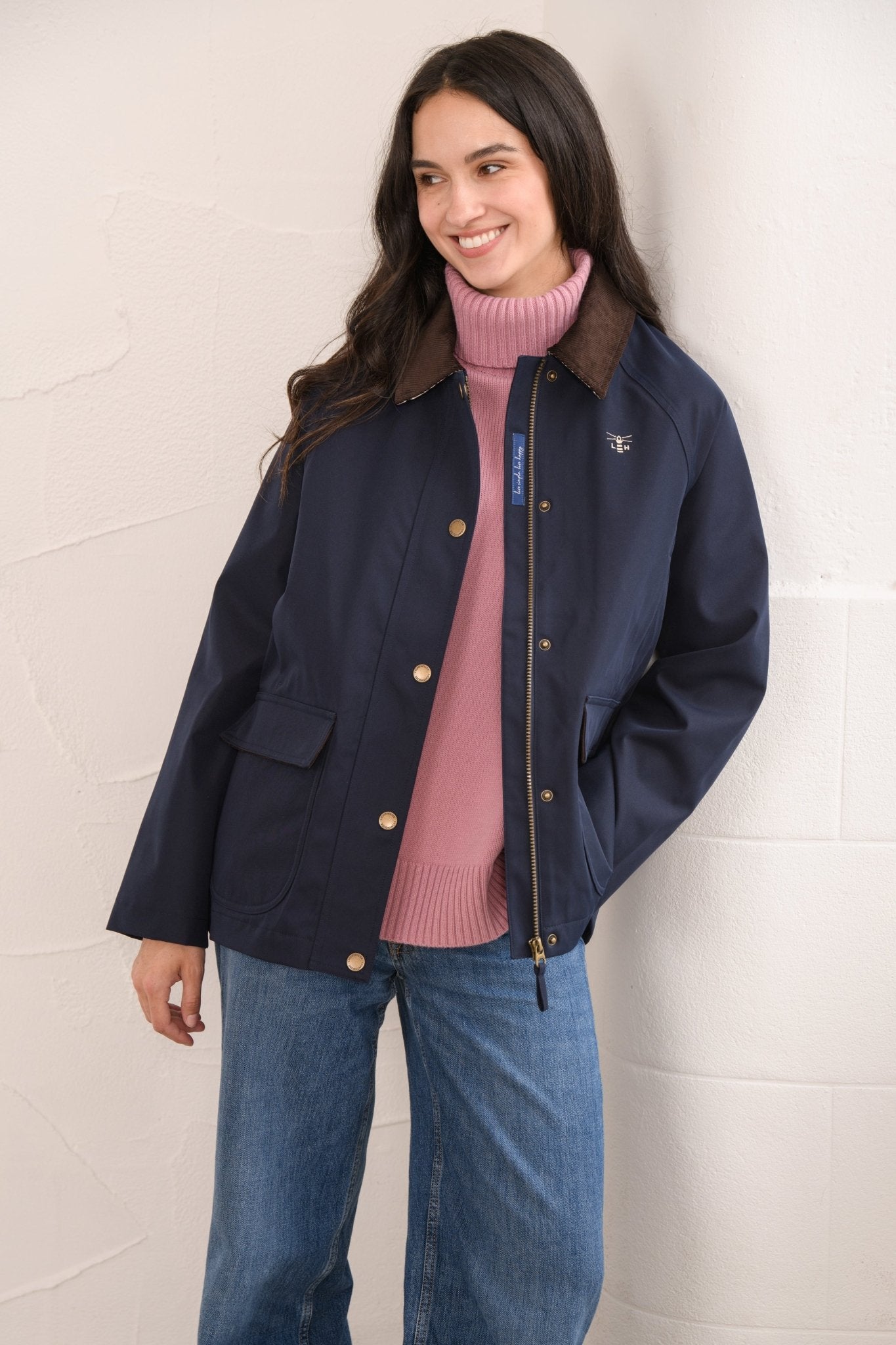 Devon Raincoat - Navy-Lighthouse