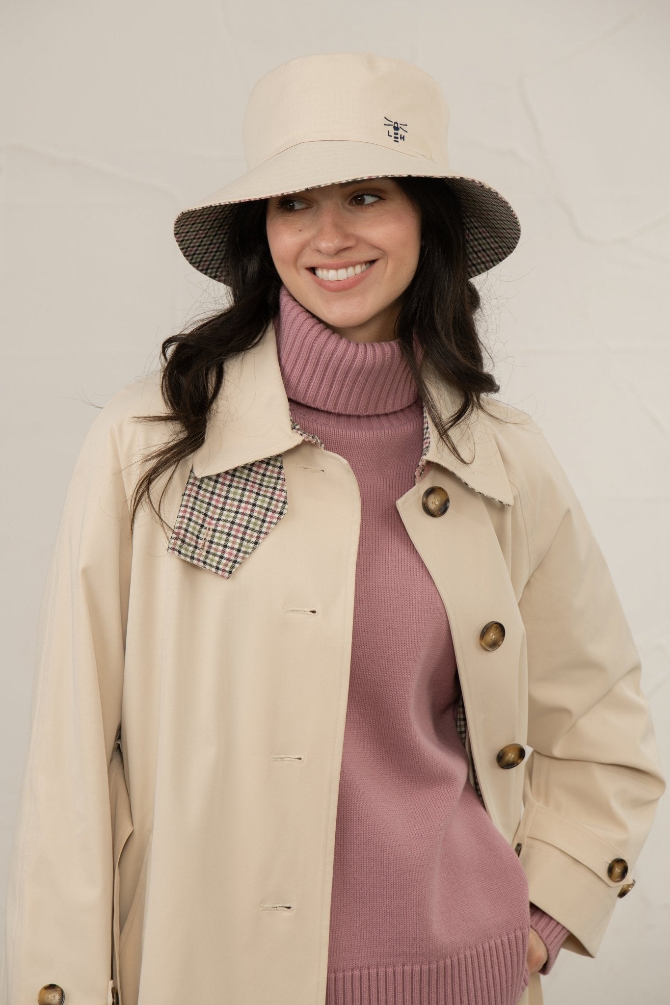 Edie Reversible Rain Hat - Stone-Lighthouse