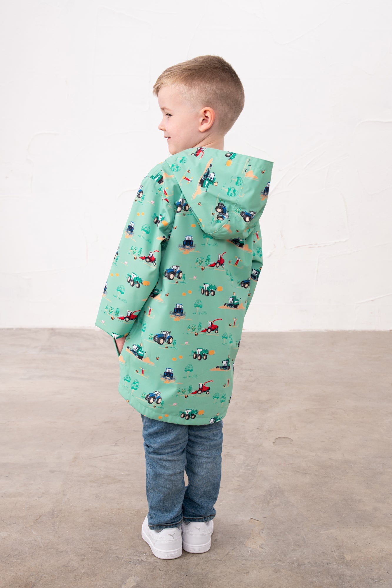 Ethan Jacket - Sea Green Tractor - Lighthouse