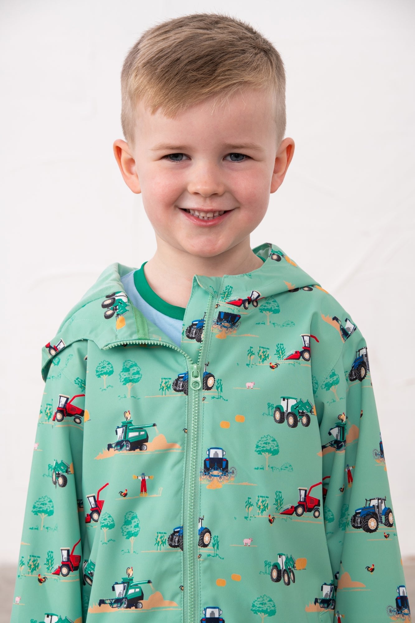 Ethan Jacket - Sea Green Tractor - Lighthouse