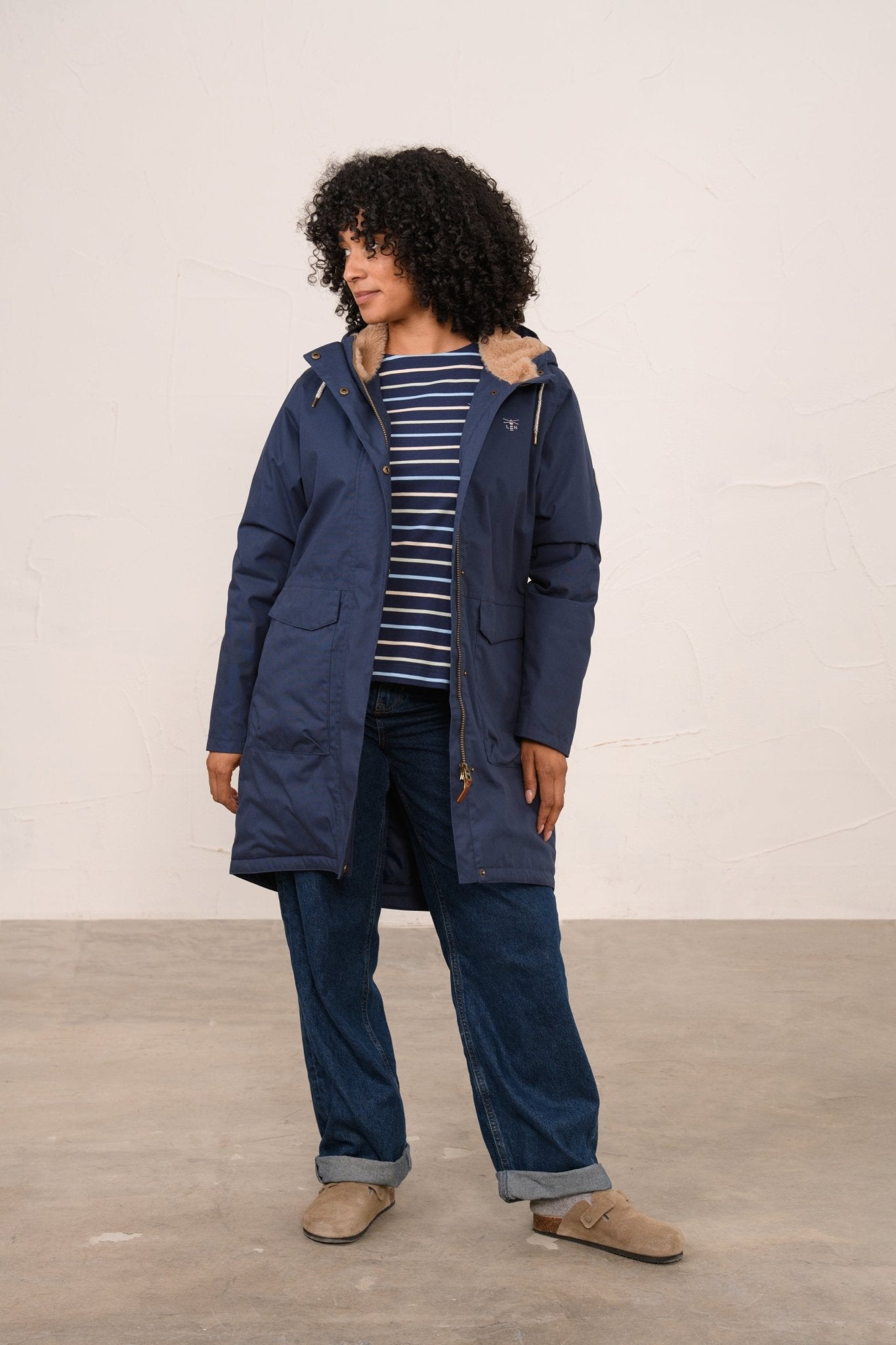 Fallon Coat - Navy-Lighthouse