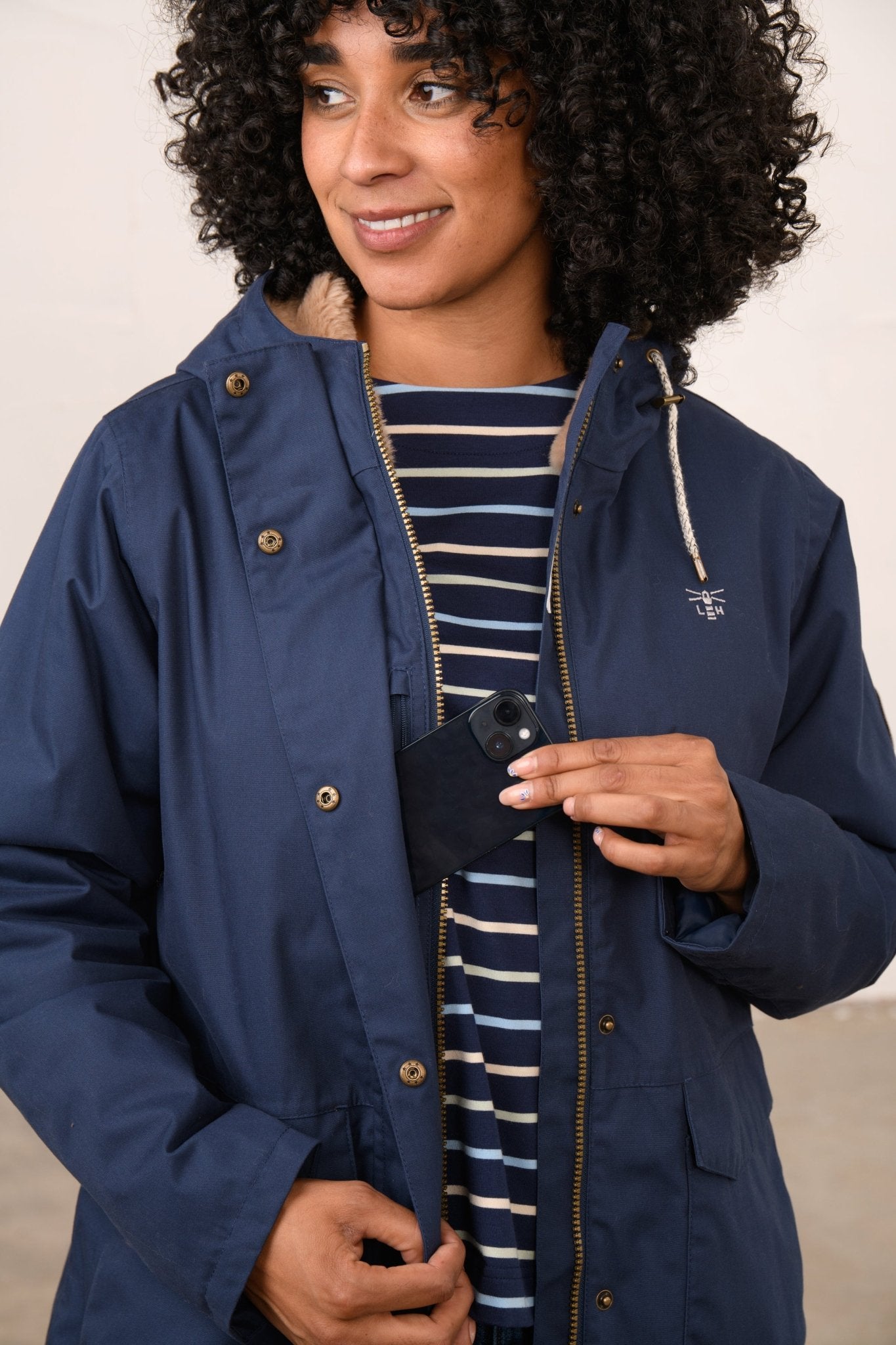 Fallon Coat - Navy-Lighthouse