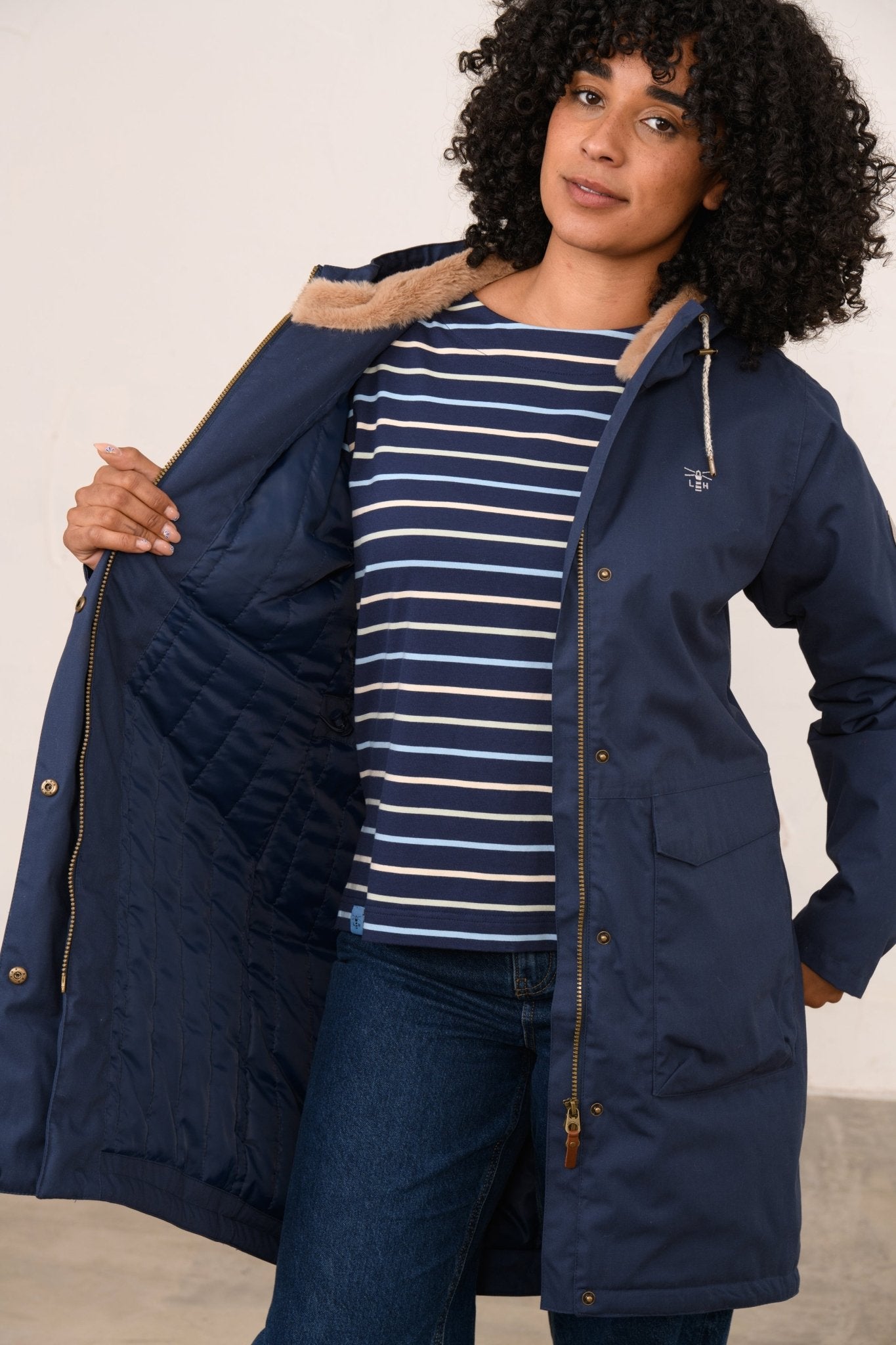Fallon Coat - Navy-Lighthouse