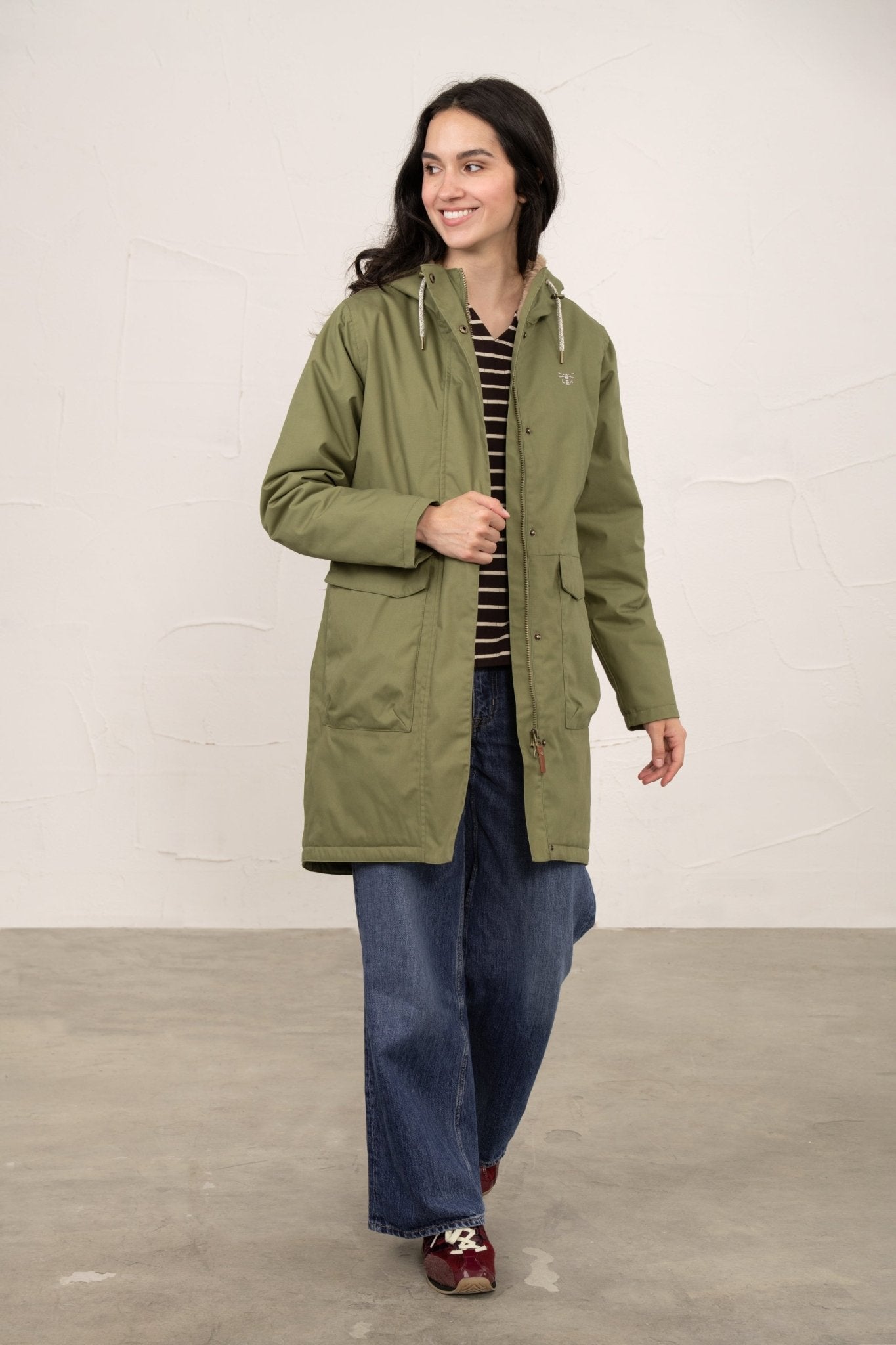 Fallon Coat - Olive-Lighthouse