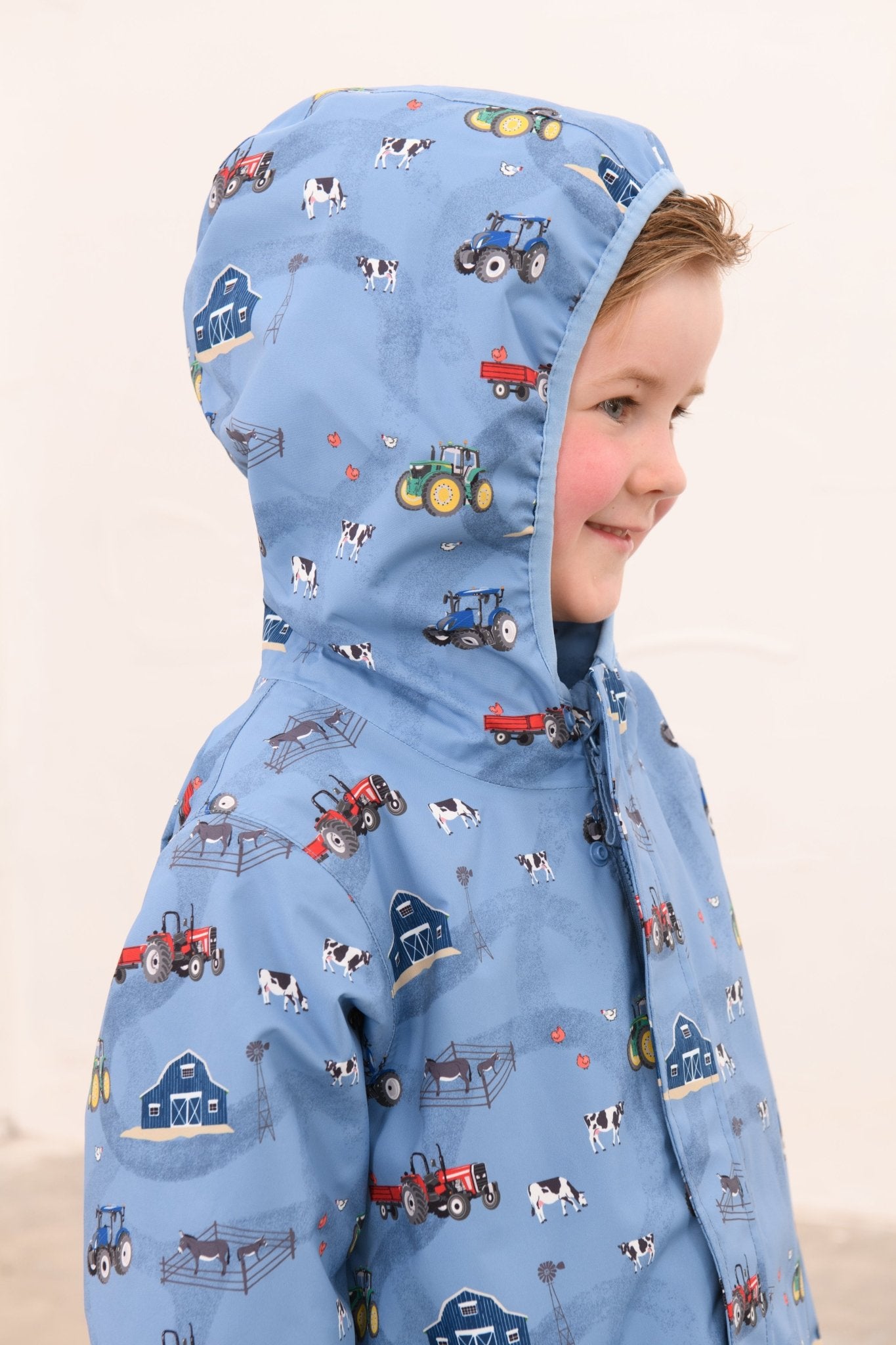 Finlay Coat - Farm Print-Lighthouse