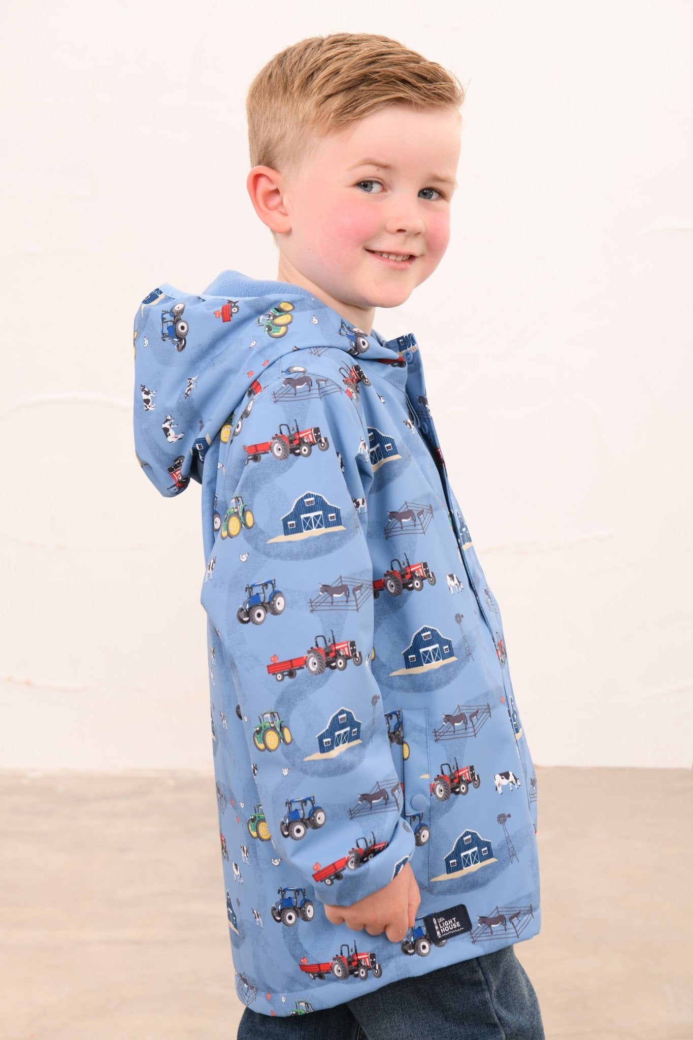 Finlay Coat - Farm Print-Lighthouse