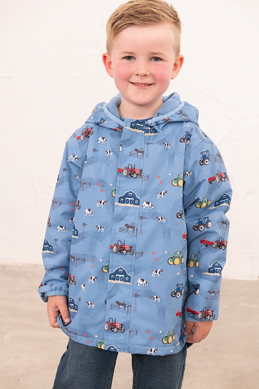Finlay Coat - Farm Print-Lighthouse