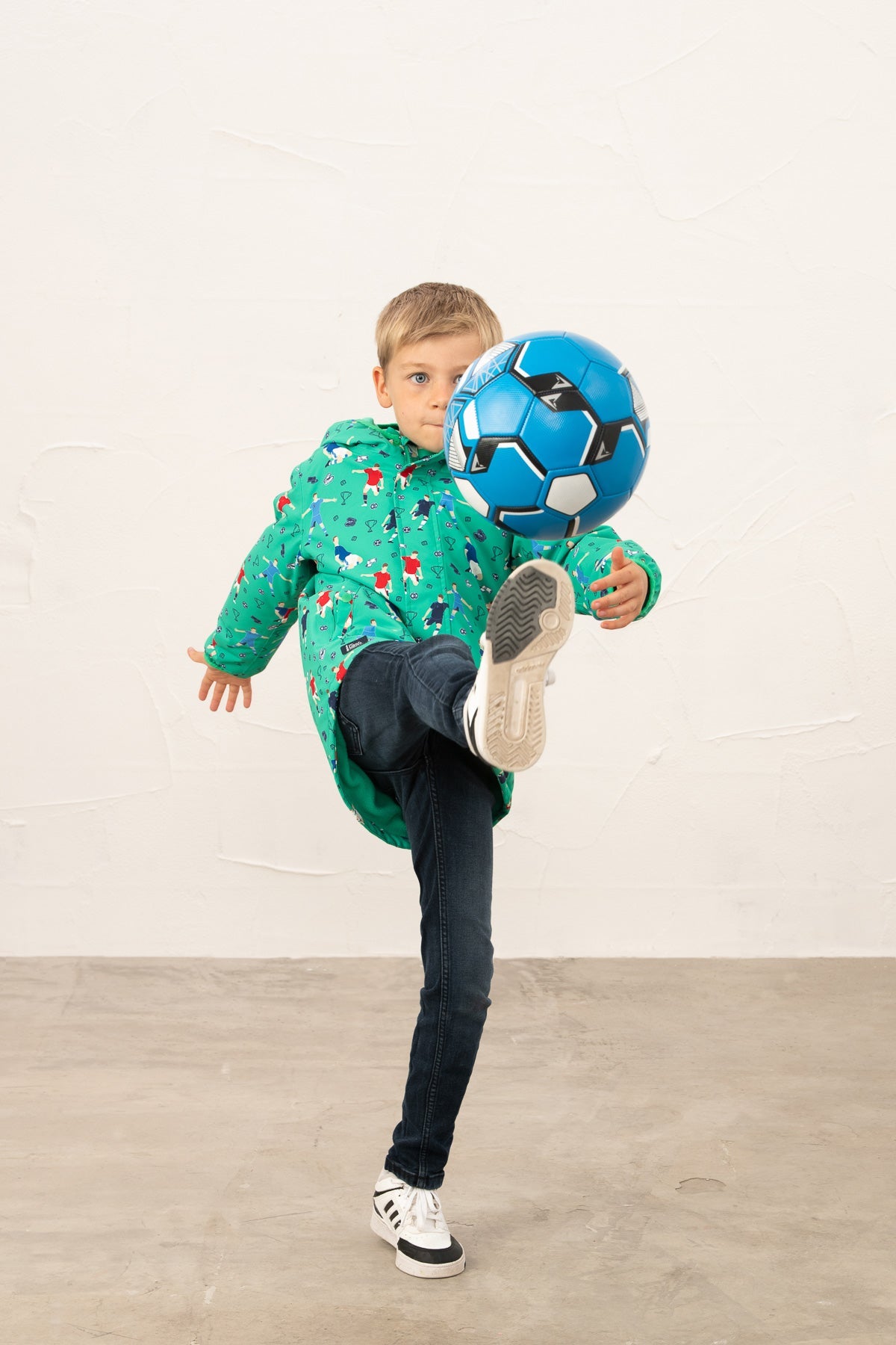 Finlay Coat - Football Print - Lighthouse