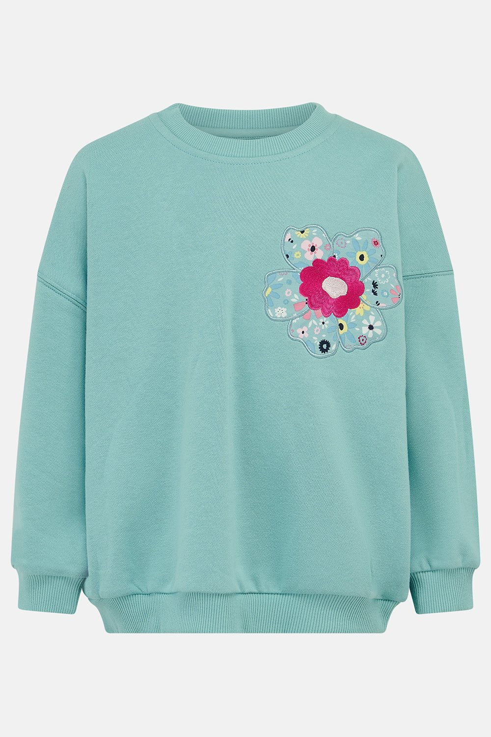 Flora Sweatshirt - Pastel Teal-Lighthouse