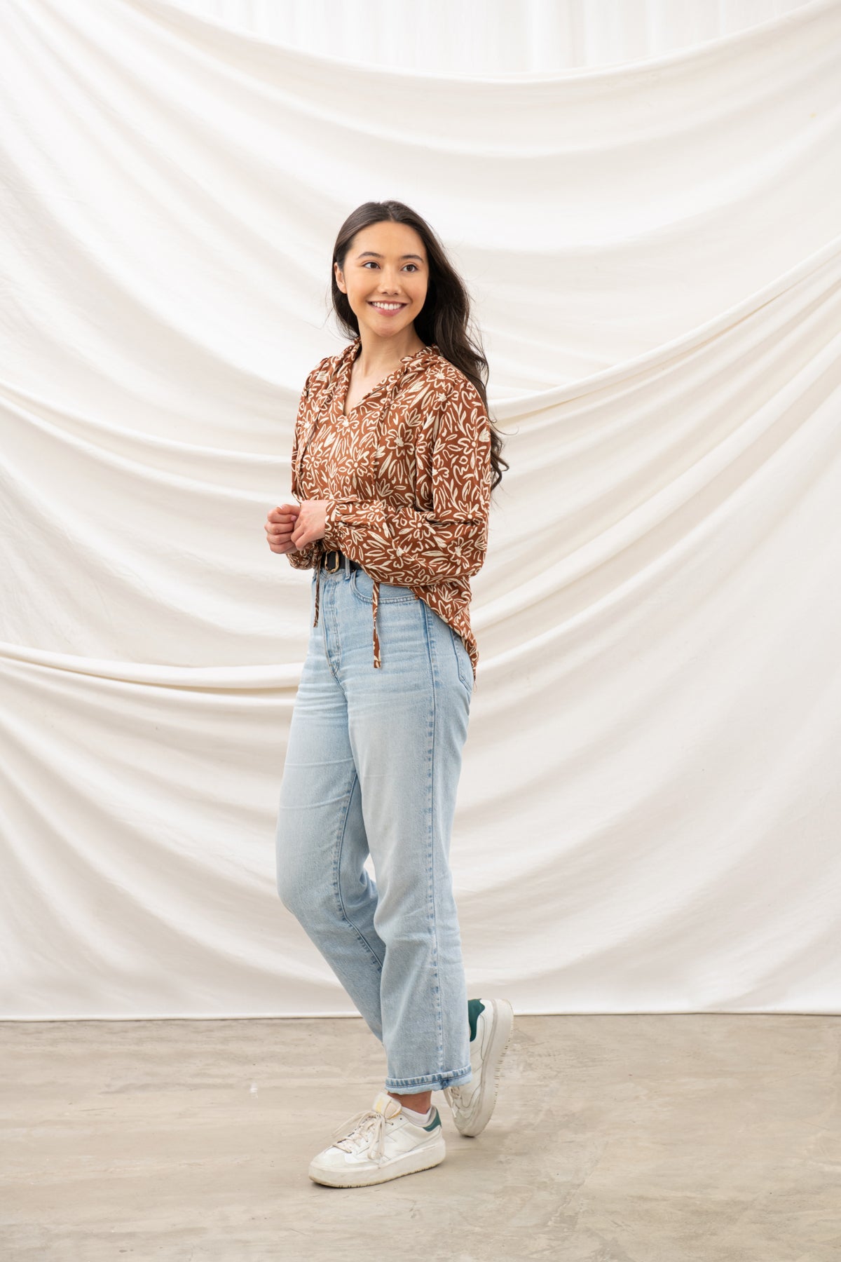 MURRAL Framed flower blouse ベージュ　ブラウス W92713s.jpg