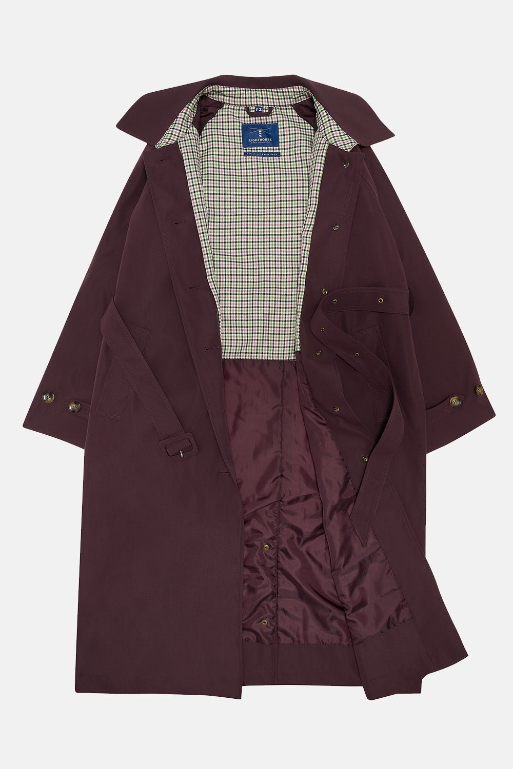 Harper Waterproof Trench Coat - Damson-Lighthouse