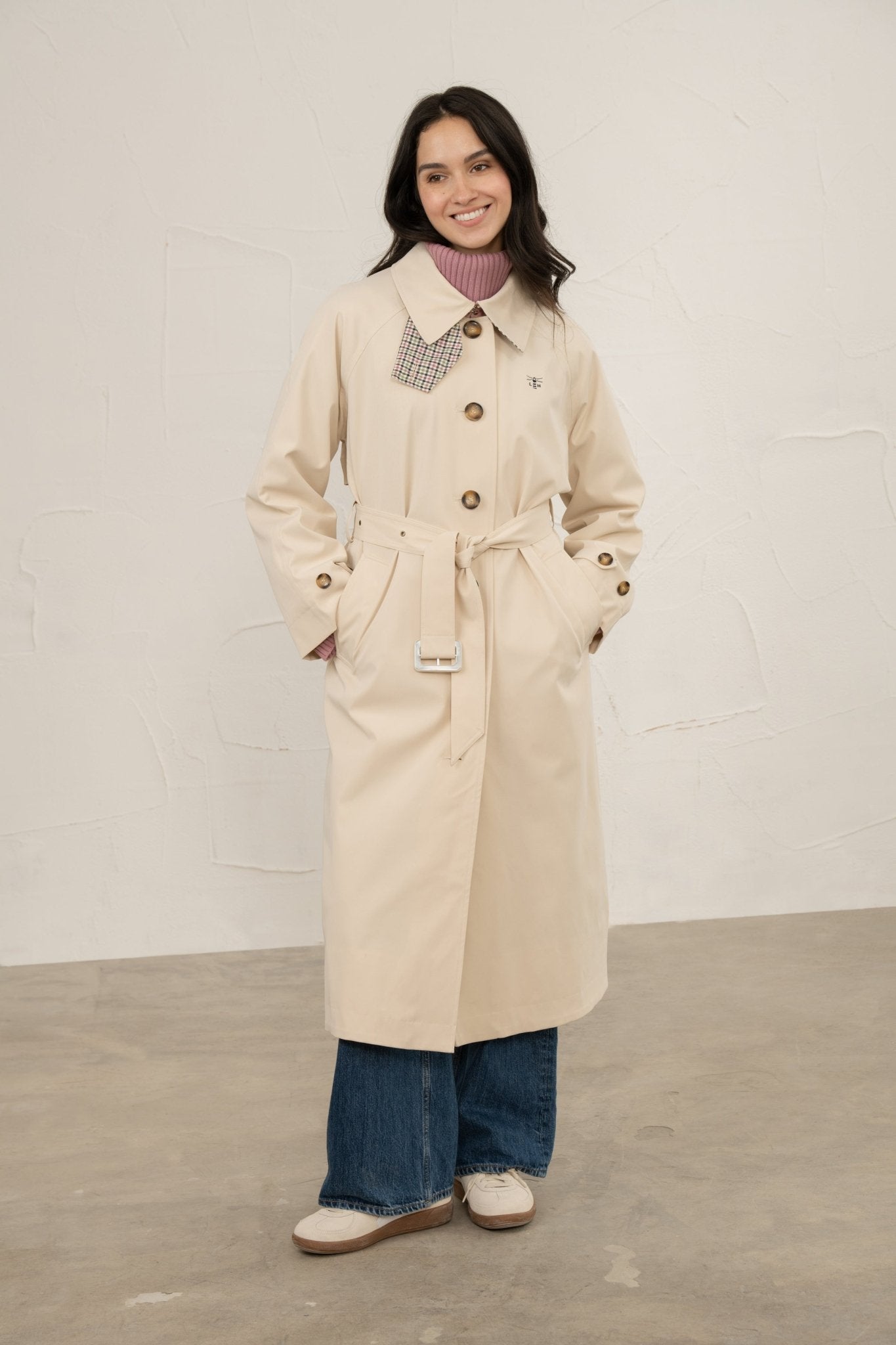Harper Waterproof Trench Coat - Stone-Lighthouse
