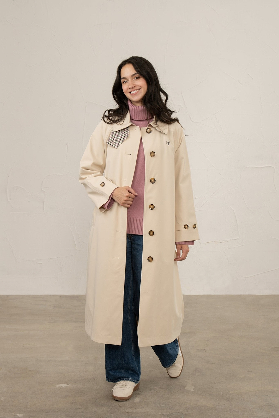 Harper Waterproof Trench Coat - Stone-Lighthouse