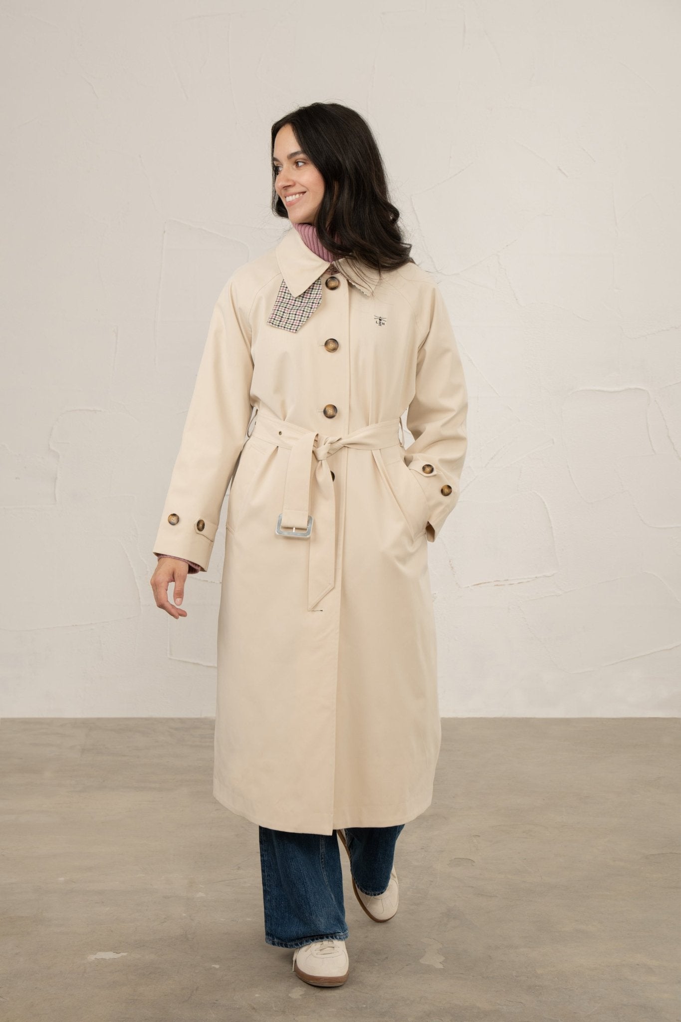 Harper Waterproof Trench Coat - Stone-Lighthouse