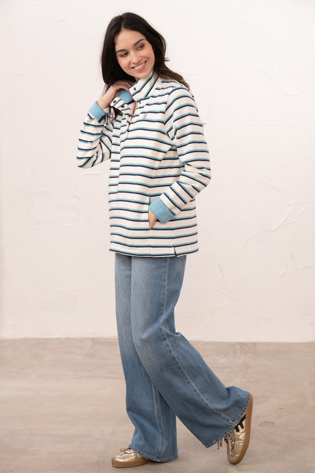 Haven Jersey - Indigo Stripe - Lighthouse