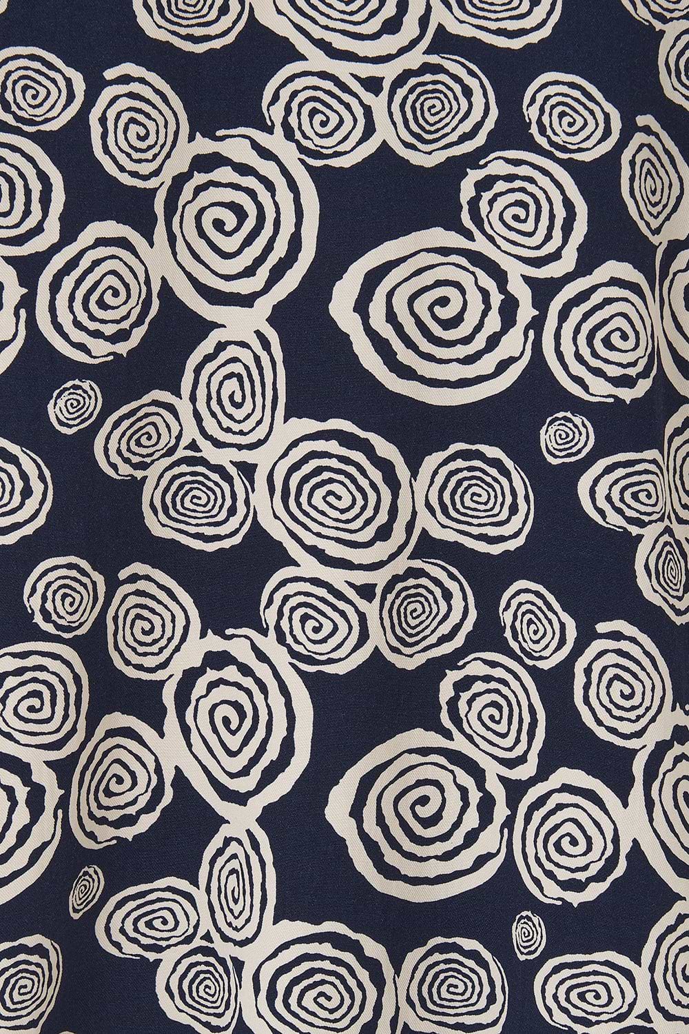 Juliette Blouse - Navy Swirl - Lighthouse