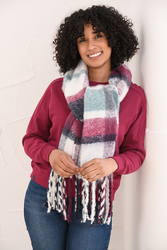 Lighthouse Scarf - Duck Egg Berry Navy-Lighthouse