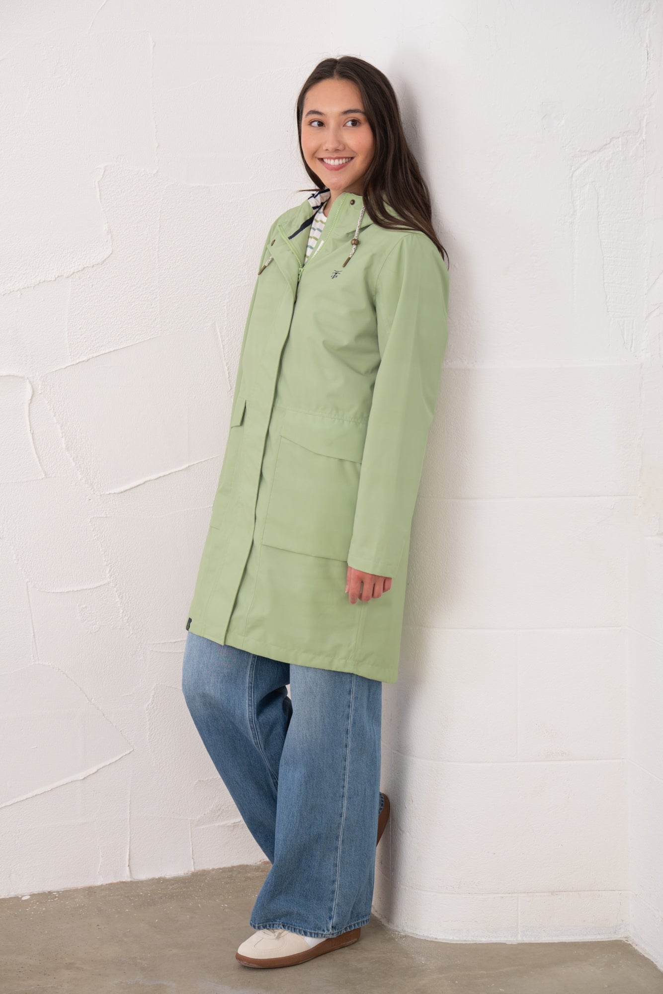 Long Beachcomber Jacket - Pistachio - Lighthouse