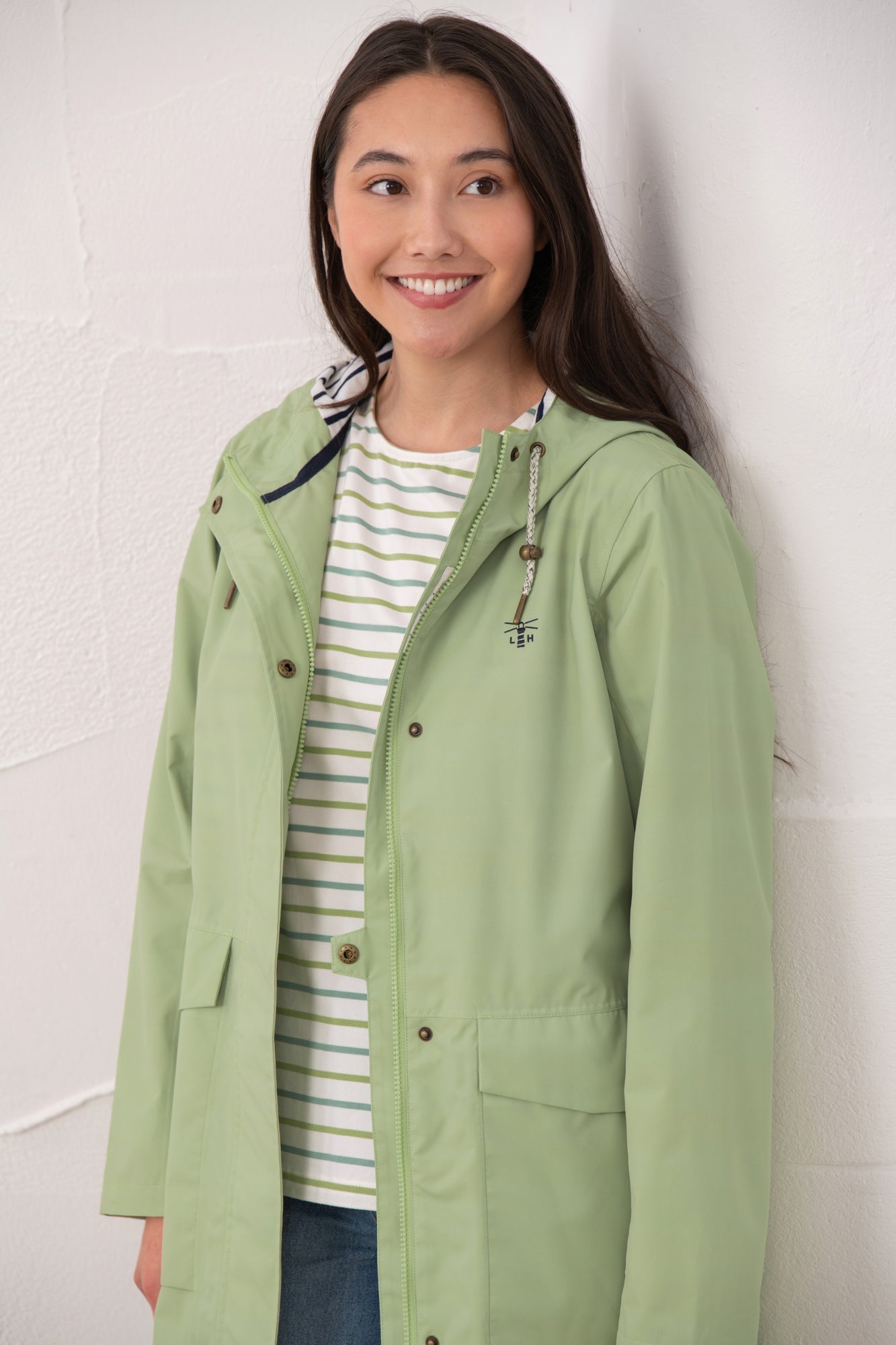 Long Beachcomber Jacket - Pistachio - Lighthouse
