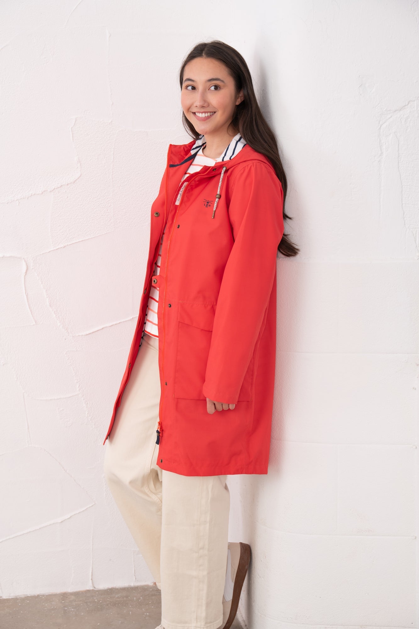 Long Beachcomber Jacket - Poppy - Lighthouse