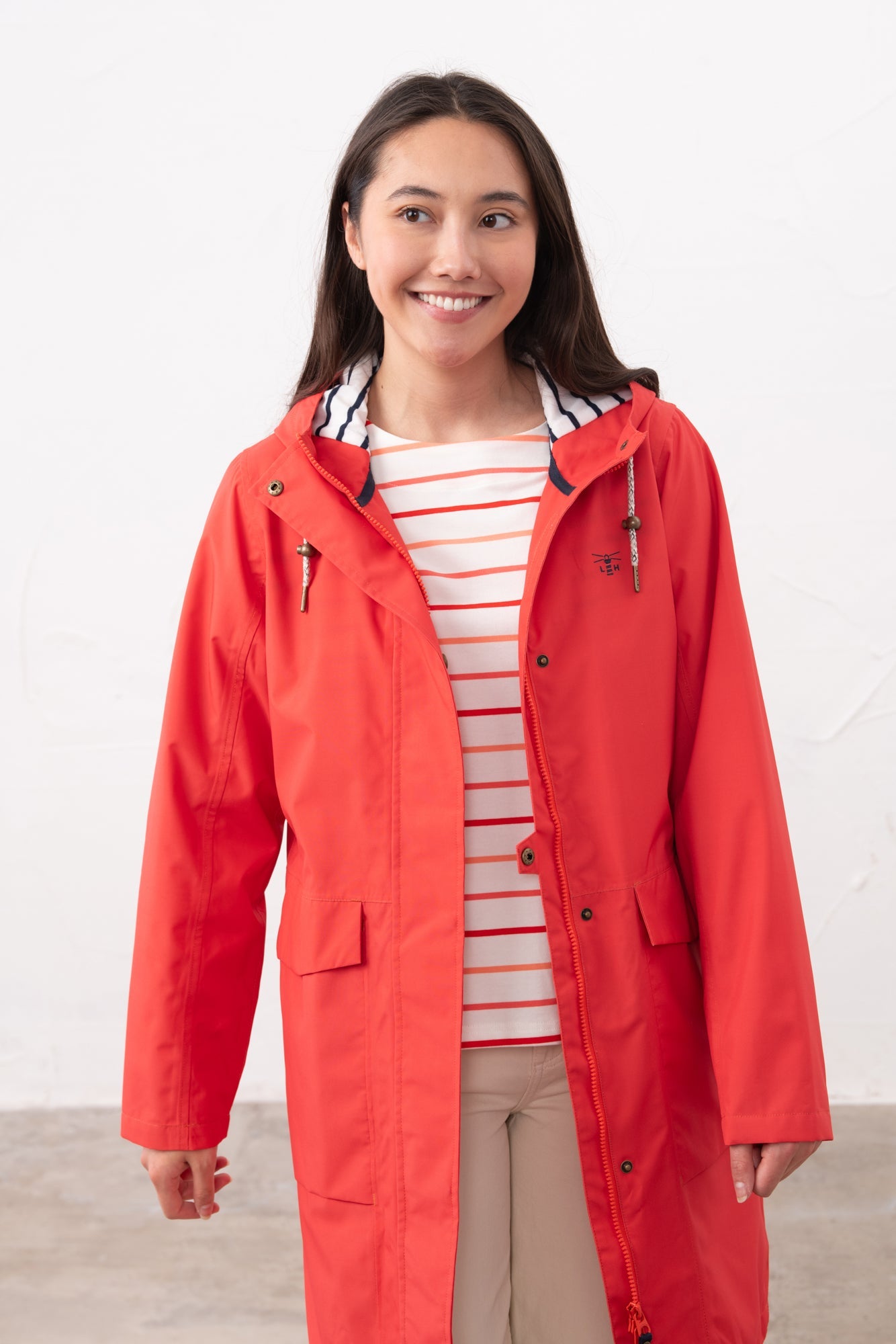 Long Beachcomber Jacket - Poppy - Lighthouse