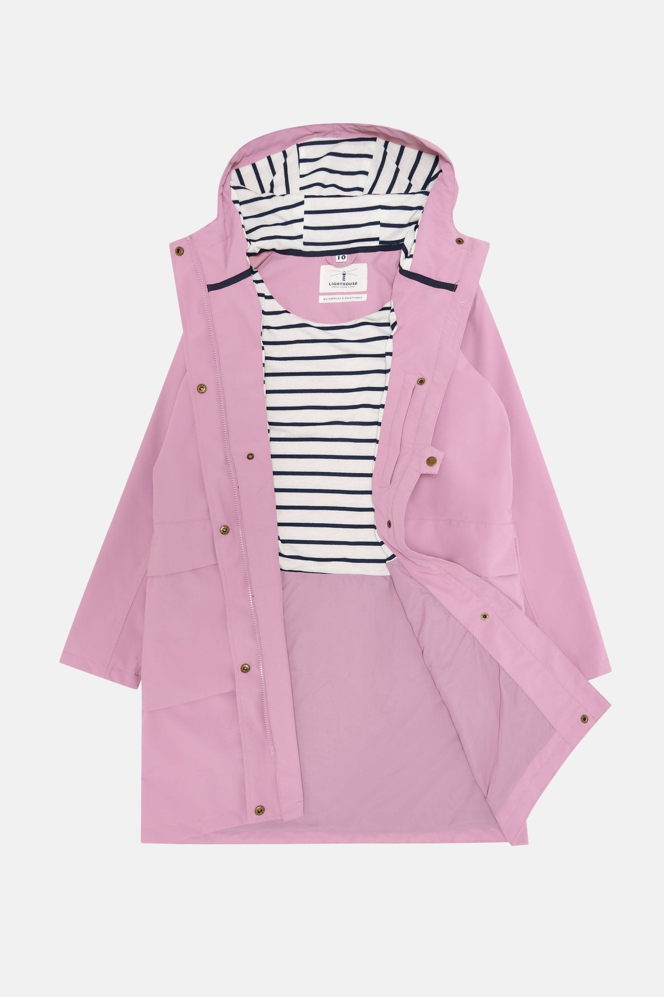 Long Beachcomber Jacket - Wild Rose - Lighthouse