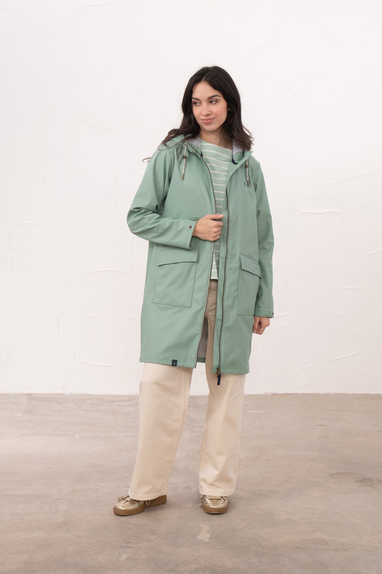 Lucy Long Jacket - Sage - Lighthouse