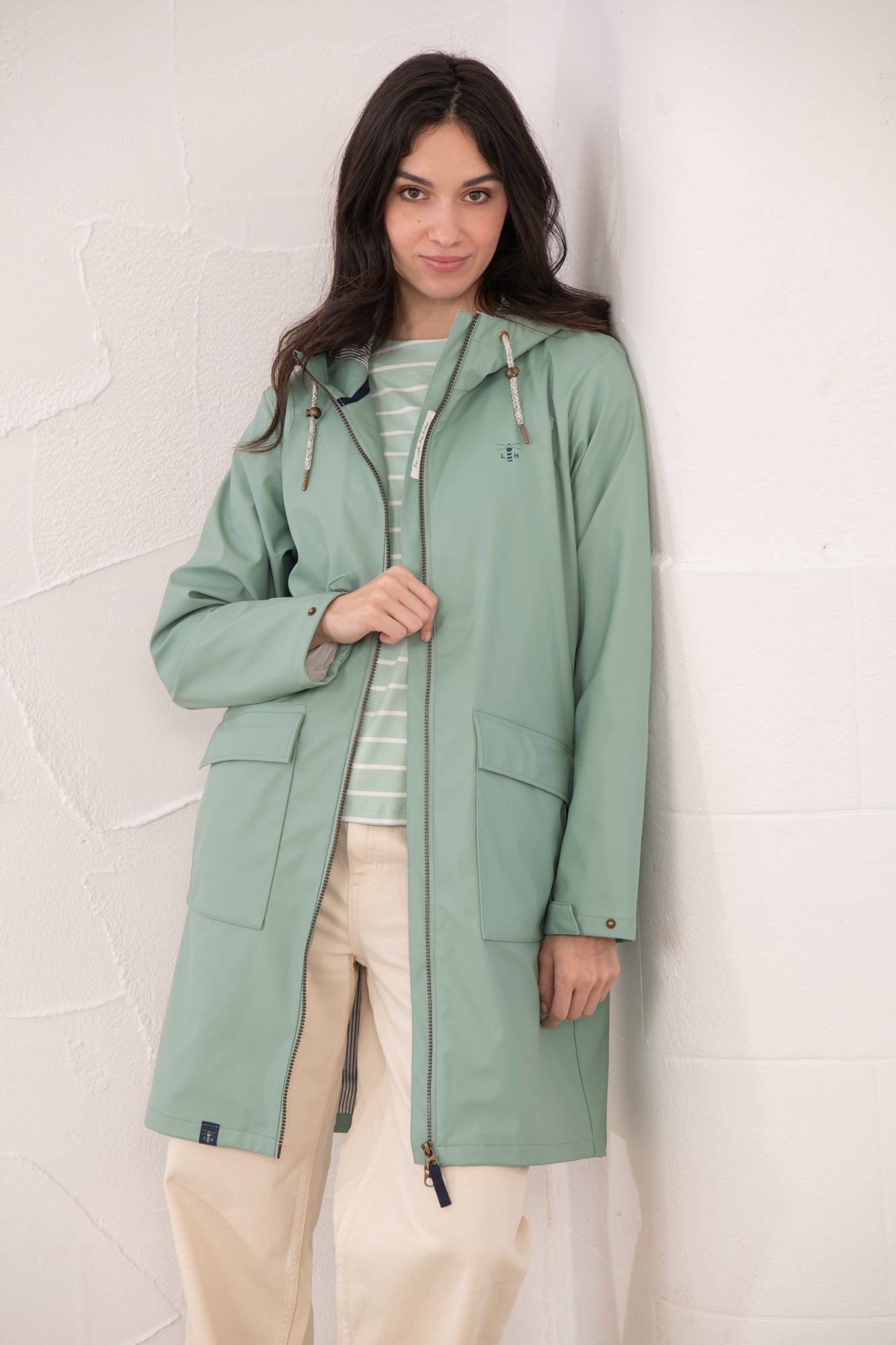Lucy Long Jacket - Sage - Lighthouse