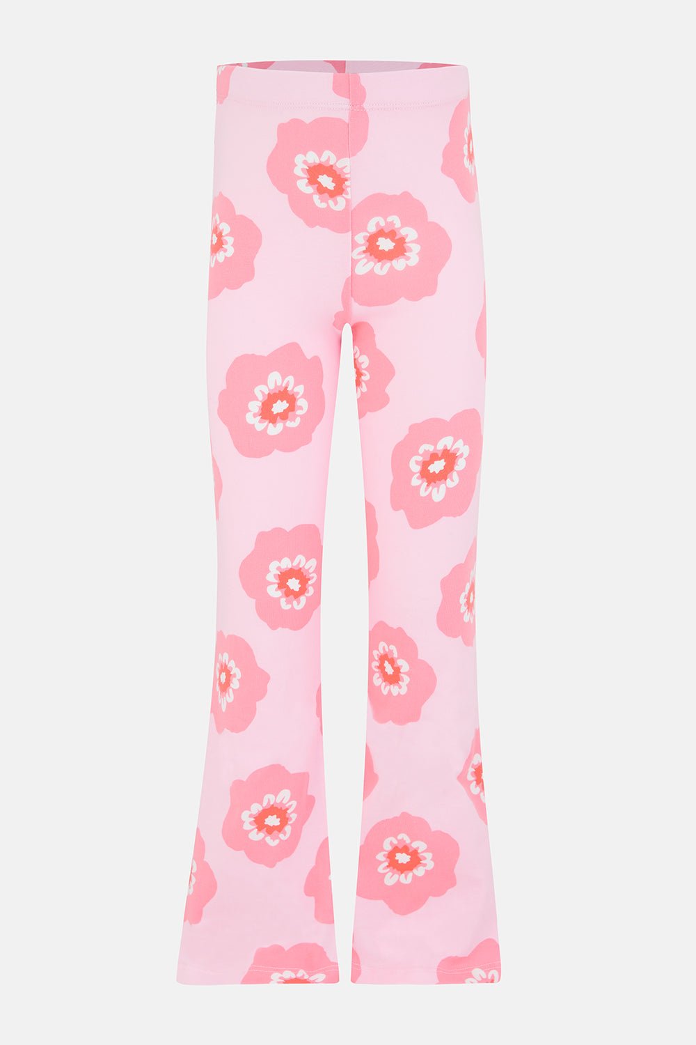 Mollie Flared Leggings - Pink Flower-Lighthouse
