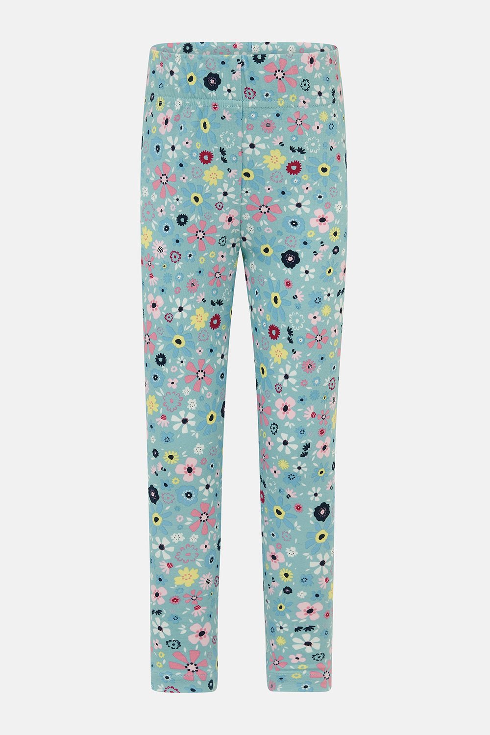 Mollie Leggings - Pastel Teal Floral-Lighthouse