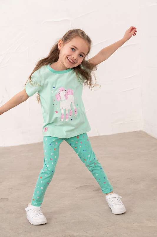 Mollie Leggings - Tiffany Print - Lighthouse